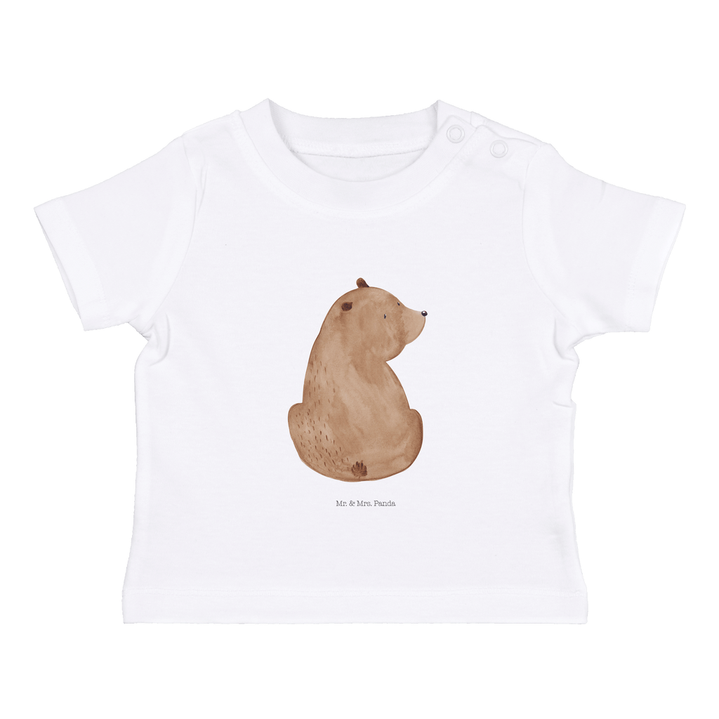 Organic Baby Shirt Bär Schulterblick Baby T-Shirt, Jungen Baby T-Shirt, Mädchen Baby T-Shirt, Shirt, Bär, Teddy, Teddybär, Selbstachtung, Weltansicht, Motivation, Bären, Bärenliebe, Weisheit