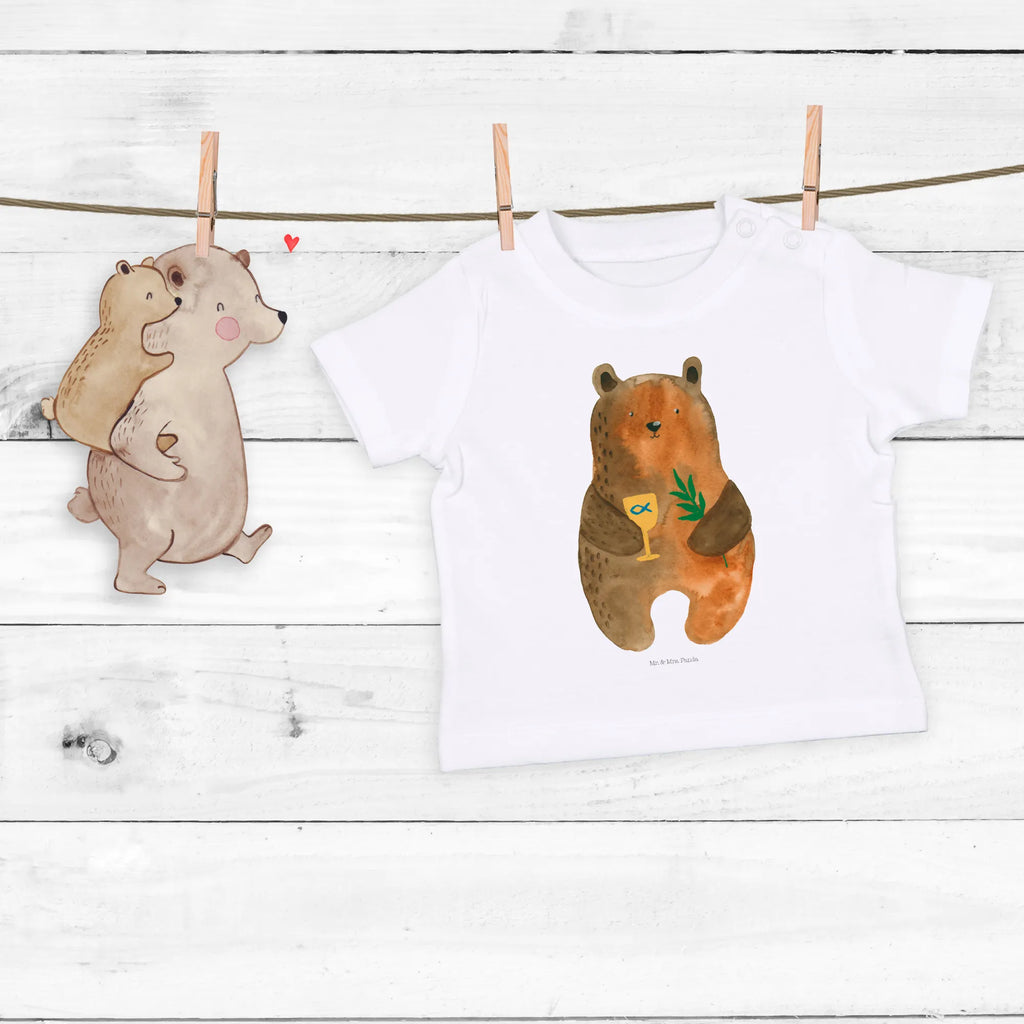 Organic Baby Shirt Bär Konfirmation Baby T-Shirt, Jungen Baby T-Shirt, Mädchen Baby T-Shirt, Shirt, Bär, Teddy, Teddybär, Konfirmation, Kirche, evangelisch, Gottesdienst