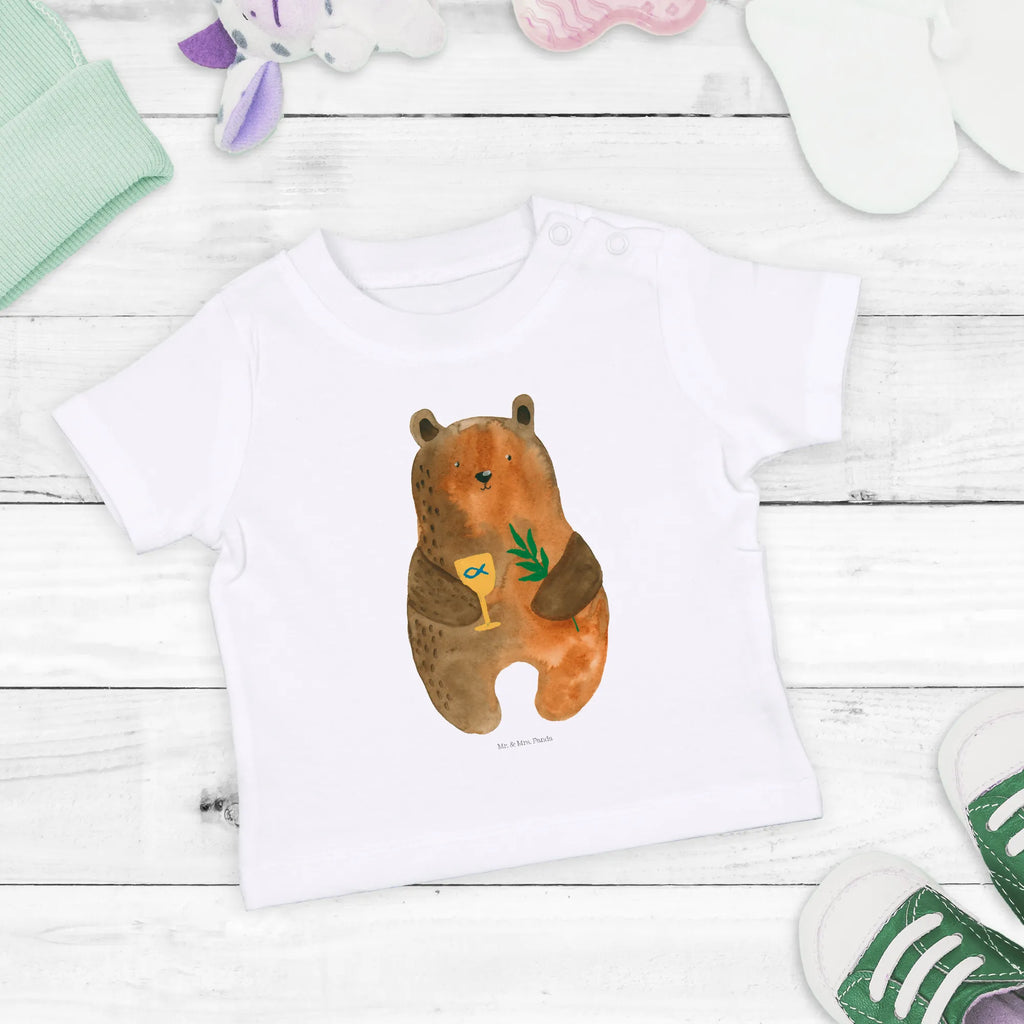 Organic Baby Shirt Bär Konfirmation Baby T-Shirt, Jungen Baby T-Shirt, Mädchen Baby T-Shirt, Shirt, Bär, Teddy, Teddybär, Konfirmation, Kirche, evangelisch, Gottesdienst