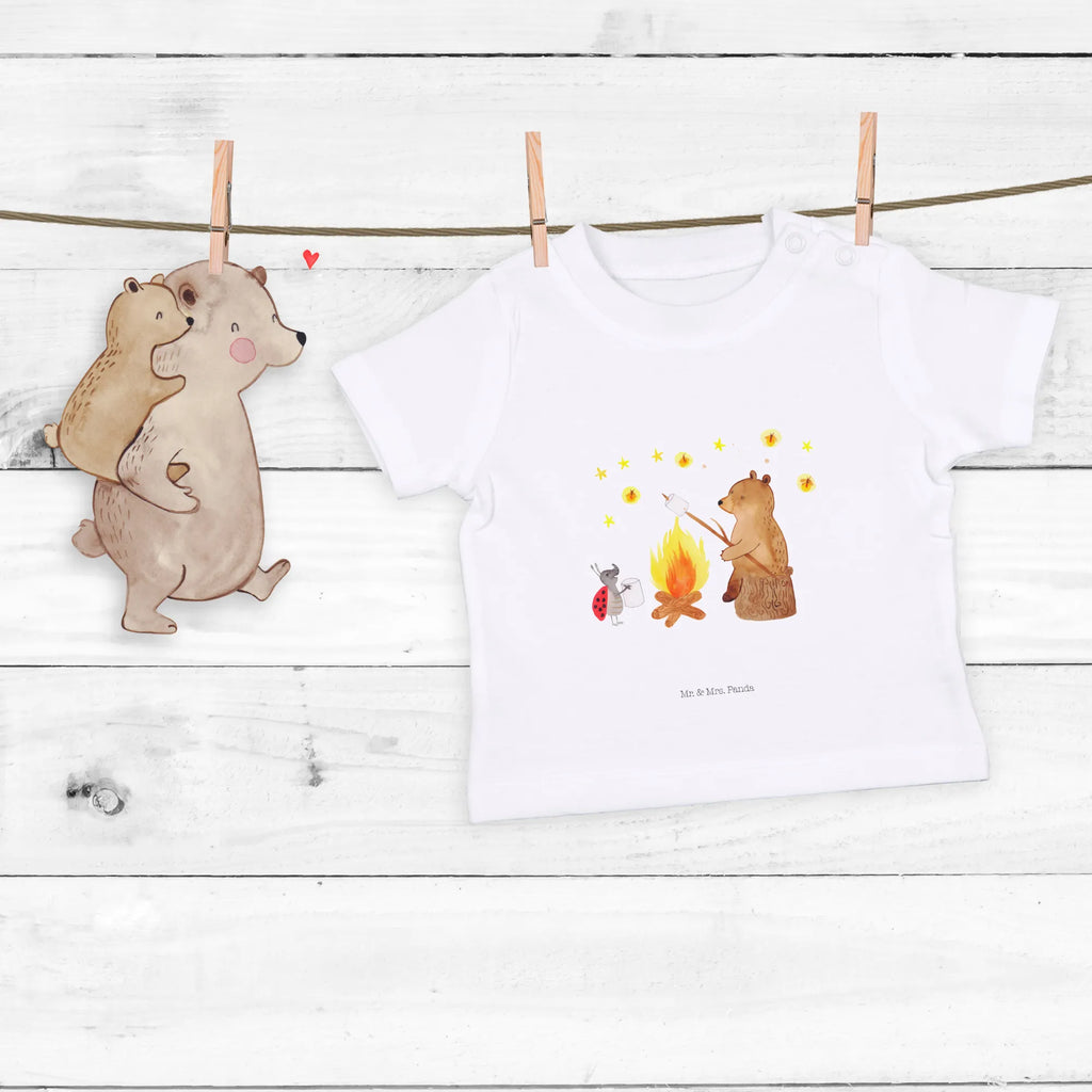 Organic Baby Shirt Bär & Marienkäfer Lagerfeuer Baby T-Shirt, Jungen Baby T-Shirt, Mädchen Baby T-Shirt, Shirt, Bär, Teddy, Teddybär, Lagerfeuer