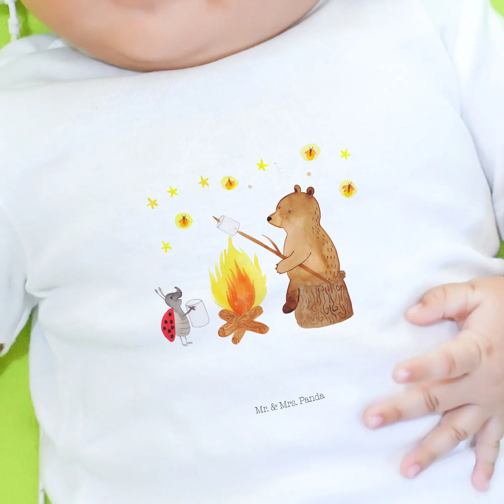 Organic Baby Shirt Bär & Marienkäfer Lagerfeuer Baby T-Shirt, Jungen Baby T-Shirt, Mädchen Baby T-Shirt, Shirt, Bär, Teddy, Teddybär, Lagerfeuer