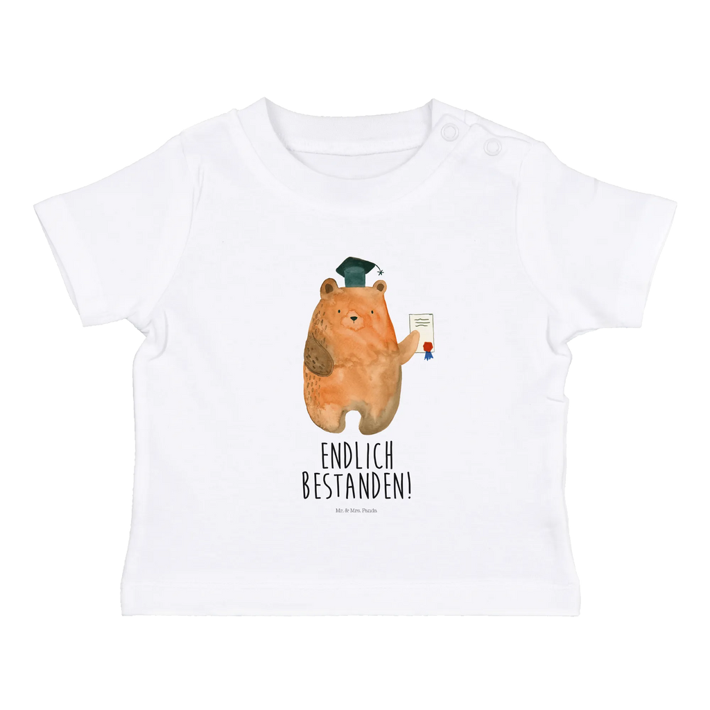 Organic Baby Shirt Bär Prüfung Baby T-Shirt, Jungen Baby T-Shirt, Mädchen Baby T-Shirt, Shirt, Bär, Teddy, Teddybär, Abitur, Prüfungen, Prüfung bestanden, Abschluss, Zeugnis, Abschlusszeugnis