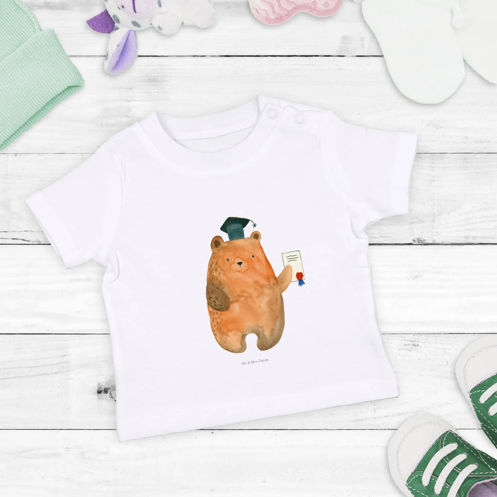 Organic Baby Shirt Bär Prüfung Baby T-Shirt, Jungen Baby T-Shirt, Mädchen Baby T-Shirt, Shirt, Bär, Teddy, Teddybär, Abitur, Prüfungen, Prüfung bestanden, Abschluss, Zeugnis, Abschlusszeugnis