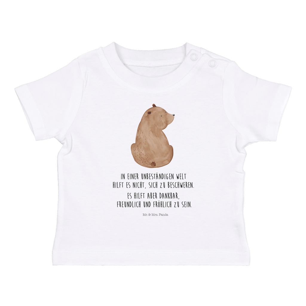 Organic Baby Shirt Bär Schulterblick Baby T-Shirt, Jungen Baby T-Shirt, Mädchen Baby T-Shirt, Shirt, Bär, Teddy, Teddybär, Selbstachtung, Weltansicht, Motivation, Bären, Bärenliebe, Weisheit