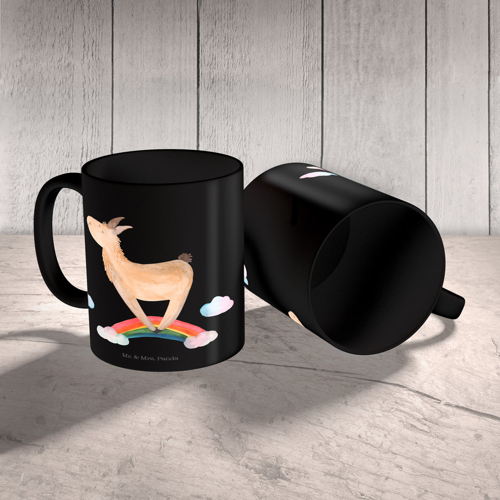 Tasse Lama Regenbogen Tasse, Kaffeetasse, Teetasse, Becher, Kaffeebecher, Teebecher, Keramiktasse, Porzellantasse, Büro Tasse, Geschenk Tasse, Tasse Sprüche, Tasse Motive, Kaffeetassen, Tasse bedrucken, Designer Tasse, Cappuccino Tassen, Schöne Teetassen, Lama, Alpaka, Lamas, Regenbogen, Haters gonna hate, Haters, Selbstständig, Außenseiter, Schule, Abi, Hobby, Wolkenland, Freiheit