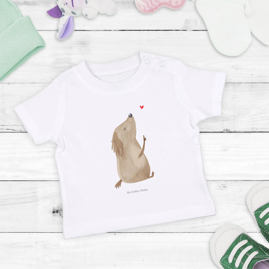 Organic Baby Shirt Hund Liebe Baby T-Shirt, Jungen Baby T-Shirt, Mädchen Baby T-Shirt, Shirt, Hund, Hundemotiv, Haustier, Hunderasse, Tierliebhaber, Hundebesitzer, Sprüche, Liebe, Hundeglück, Hundeliebe, Hunde, Frauchen