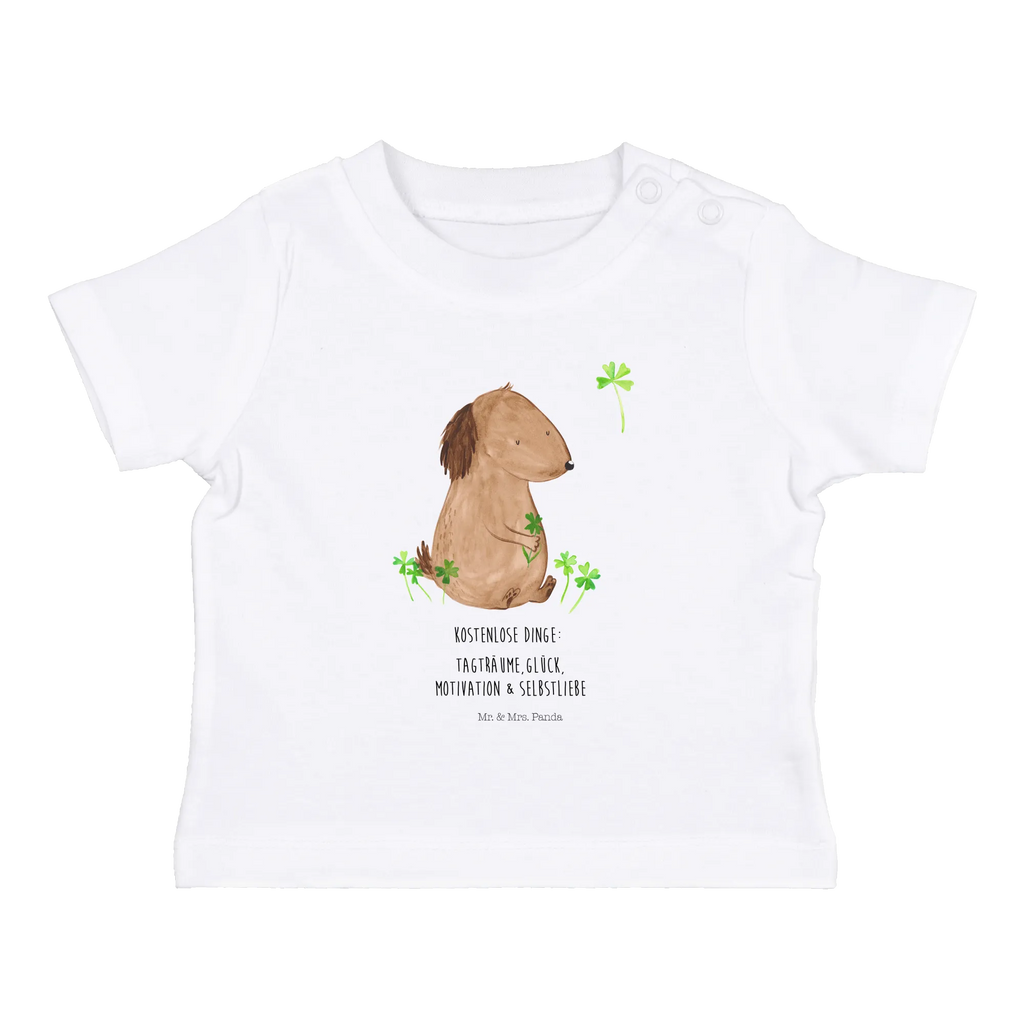 Organic Baby Shirt Hund Kleeblatt Baby T-Shirt, Jungen Baby T-Shirt, Mädchen Baby T-Shirt, Shirt, Hund, Hundemotiv, Haustier, Hunderasse, Tierliebhaber, Hundebesitzer, Sprüche, Kleeblatt, Glück, Tagträume, Motivation, Neuanfang, Geschenk, Glücksbringer, Selbstliebe, Achtsamkeit