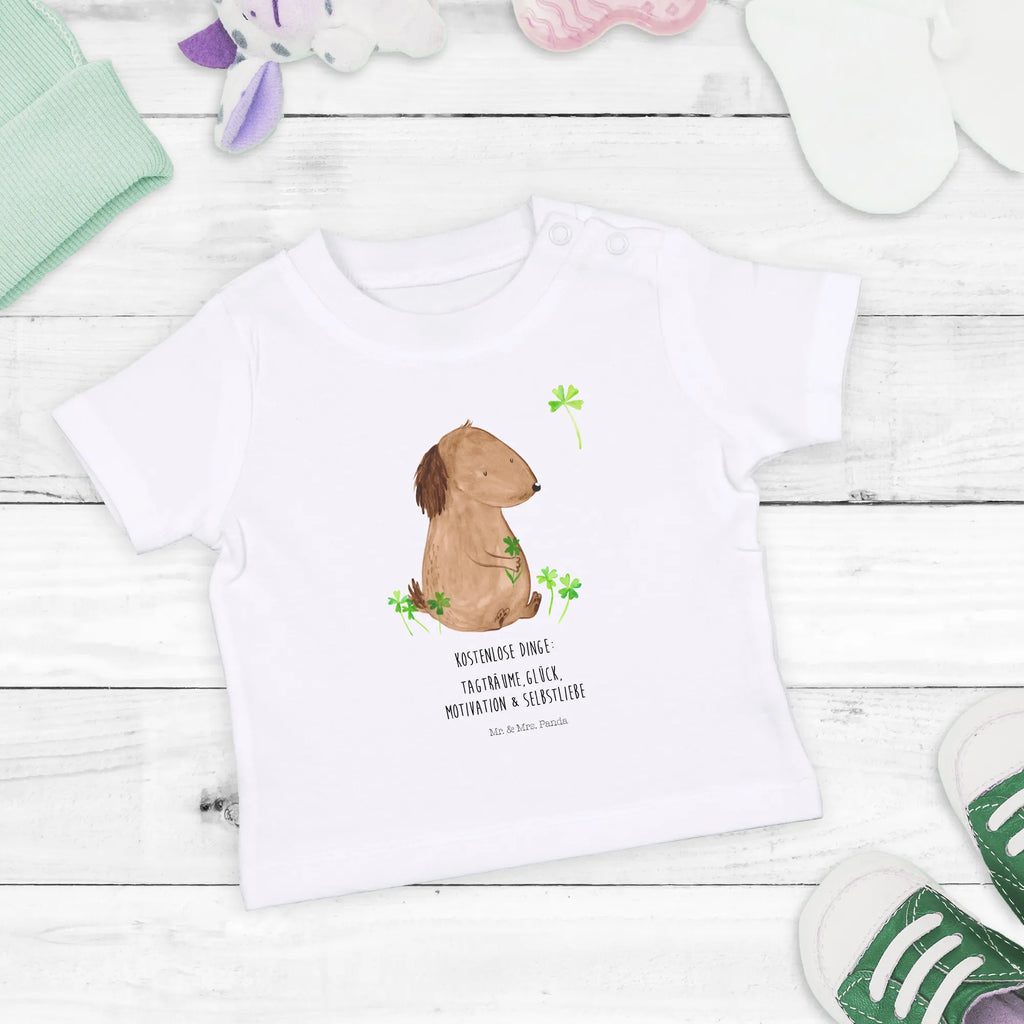 Organic Baby Shirt Hund Kleeblatt Baby T-Shirt, Jungen Baby T-Shirt, Mädchen Baby T-Shirt, Shirt, Hund, Hundemotiv, Haustier, Hunderasse, Tierliebhaber, Hundebesitzer, Sprüche, Kleeblatt, Glück, Tagträume, Motivation, Neuanfang, Geschenk, Glücksbringer, Selbstliebe, Achtsamkeit