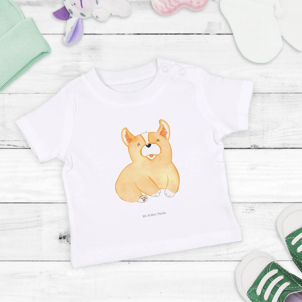 Organic Baby Shirt Corgie Baby T-Shirt, Jungen Baby T-Shirt, Mädchen Baby T-Shirt, Shirt, Hund, Hundemotiv, Haustier, Hunderasse, Tierliebhaber, Hundebesitzer, Sprüche, Corgie, Welsh Corgie Pembroke, britisch, Motivation, Spruch, Hundespruch, Lebensfreude