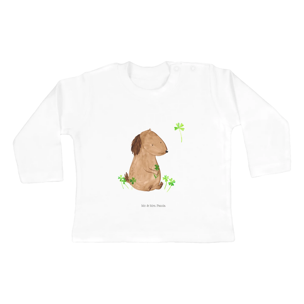 Baby Longsleeve Hund Kleeblatt Mädchen, Jungen, Baby, Langarm, Bio, Kleidung, Hund, Hundemotiv, Haustier, Hunderasse, Tierliebhaber, Hundebesitzer, Sprüche, Kleeblatt, Glück, Tagträume, Motivation, Neuanfang, Geschenk, Glücksbringer, Selbstliebe, Achtsamkeit