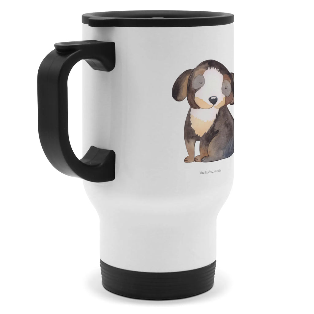 Thermobecher Hund Entspannen Thermobecher, To Go Becher, Thermotasse, Kaffeebecher, Isolierbecher, Thermobecher To Go, Warmhaltetasse, Edelstahlbecher, Reisebecher, Tasse mit Deckel, Thermobecher für 400 ml, Kaffeetasse zum Mitnehmen, Tasse zum Mitnehmen, Spülmaschinenfest, Hund, Hundemotiv, Haustier, Hunderasse, Tierliebhaber, Hundebesitzer, Sprüche, schwarzer Hund, Hundeliebe, Liebe, Hundeglück