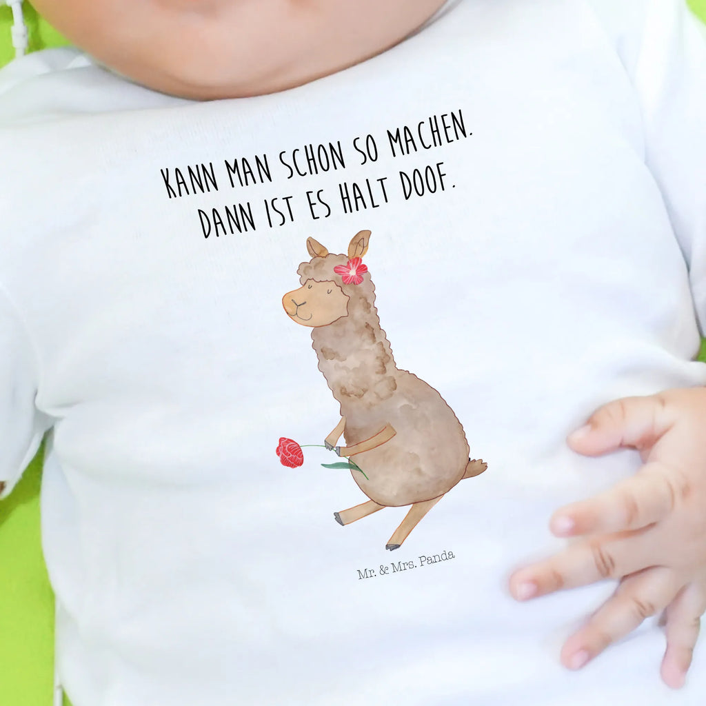 Organic Baby Shirt Alpaka Blume Baby T-Shirt, Jungen Baby T-Shirt, Mädchen Baby T-Shirt, Shirt, Alpaka, Lama, Blume, Lamas, Alpaka Zitat, Alpaka Spruch, Alpaka Dekor, Alpaka Geschenk, Alpaka Dekoration, Alpaka Witz, Motiv Alpaka