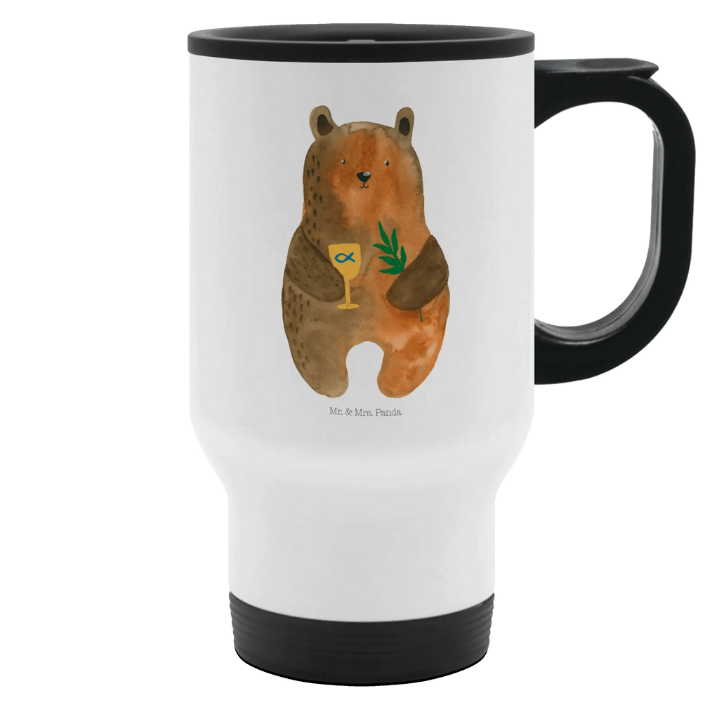 Thermobecher Konfirmation-Bär Thermobecher, To Go Becher, Thermotasse, Kaffeebecher, Isolierbecher, Thermobecher To Go, Warmhaltetasse, Edelstahlbecher, Reisebecher, Tasse mit Deckel, Thermobecher für 400 ml, Kaffeetasse zum Mitnehmen, Tasse zum Mitnehmen, Spülmaschinenfest, Bär, Teddy, Teddybär, Konfirmation, Kirche, evangelisch, Gottesdienst