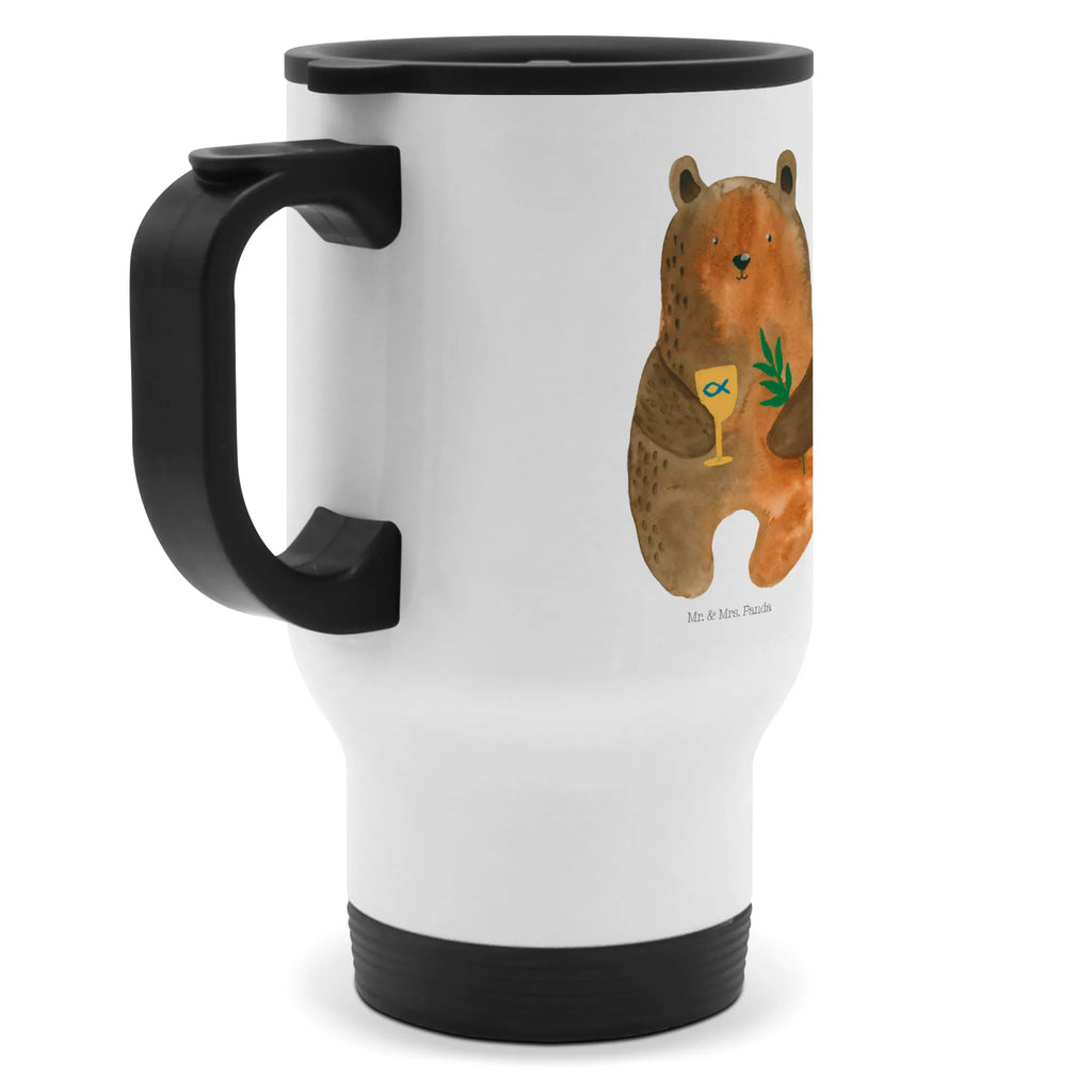 Thermobecher Konfirmation-Bär Thermobecher, To Go Becher, Thermotasse, Kaffeebecher, Isolierbecher, Thermobecher To Go, Warmhaltetasse, Edelstahlbecher, Reisebecher, Tasse mit Deckel, Thermobecher für 400 ml, Kaffeetasse zum Mitnehmen, Tasse zum Mitnehmen, Spülmaschinenfest, Bär, Teddy, Teddybär, Konfirmation, Kirche, evangelisch, Gottesdienst