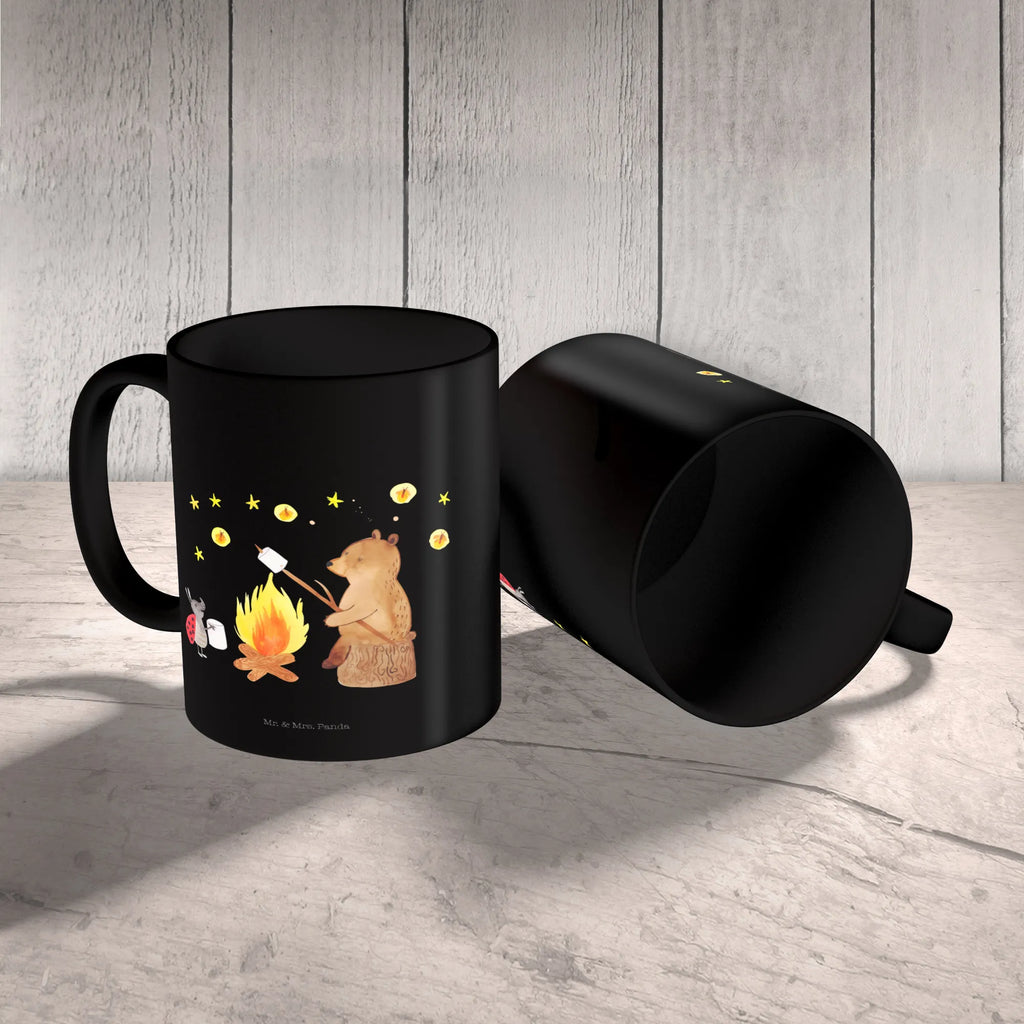 Tasse Bär & Marienkäfer Lagerfeuer Tasse, Kaffeetasse, Teetasse, Becher, Kaffeebecher, Teebecher, Keramiktasse, Porzellantasse, Büro Tasse, Geschenk Tasse, Tasse Sprüche, Tasse Motive, Kaffeetassen, Tasse bedrucken, Designer Tasse, Cappuccino Tassen, Schöne Teetassen, Bär, Teddy, Teddybär, Lagerfeuer