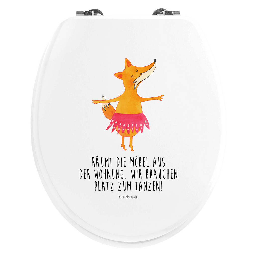 Motiv WC Sitz Fuchs Ballerina Klobrille, Klodeckel, Toilettendeckel, WC-Sitz, Toilette, Fuchs, Fuchs Spruch, Füchse, Füchsin, Ballerina, Ballett, Tänzerin, Tanzen, Party, Einladung, Geburtstag