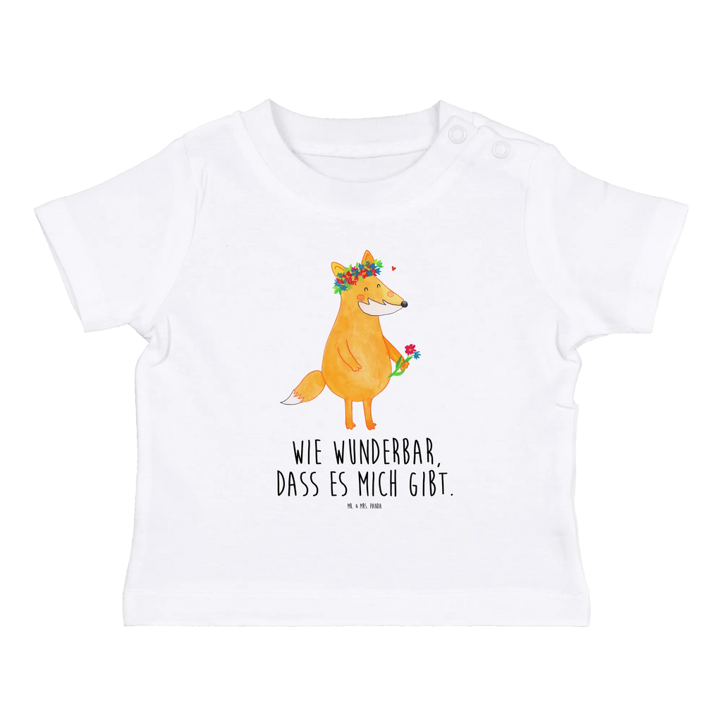 Organic Baby Shirt Fuchs Blumen Baby T-Shirt, Jungen Baby T-Shirt, Mädchen Baby T-Shirt, Shirt, Fuchs, Füchse, Fox, Liebe, Freundin, Fuchsmädchen, Blumenmädchen, Freundinnen, Liebesbeweis, Blume, Blumen, Motivation, Freude, ich, mich, Selbstliebe