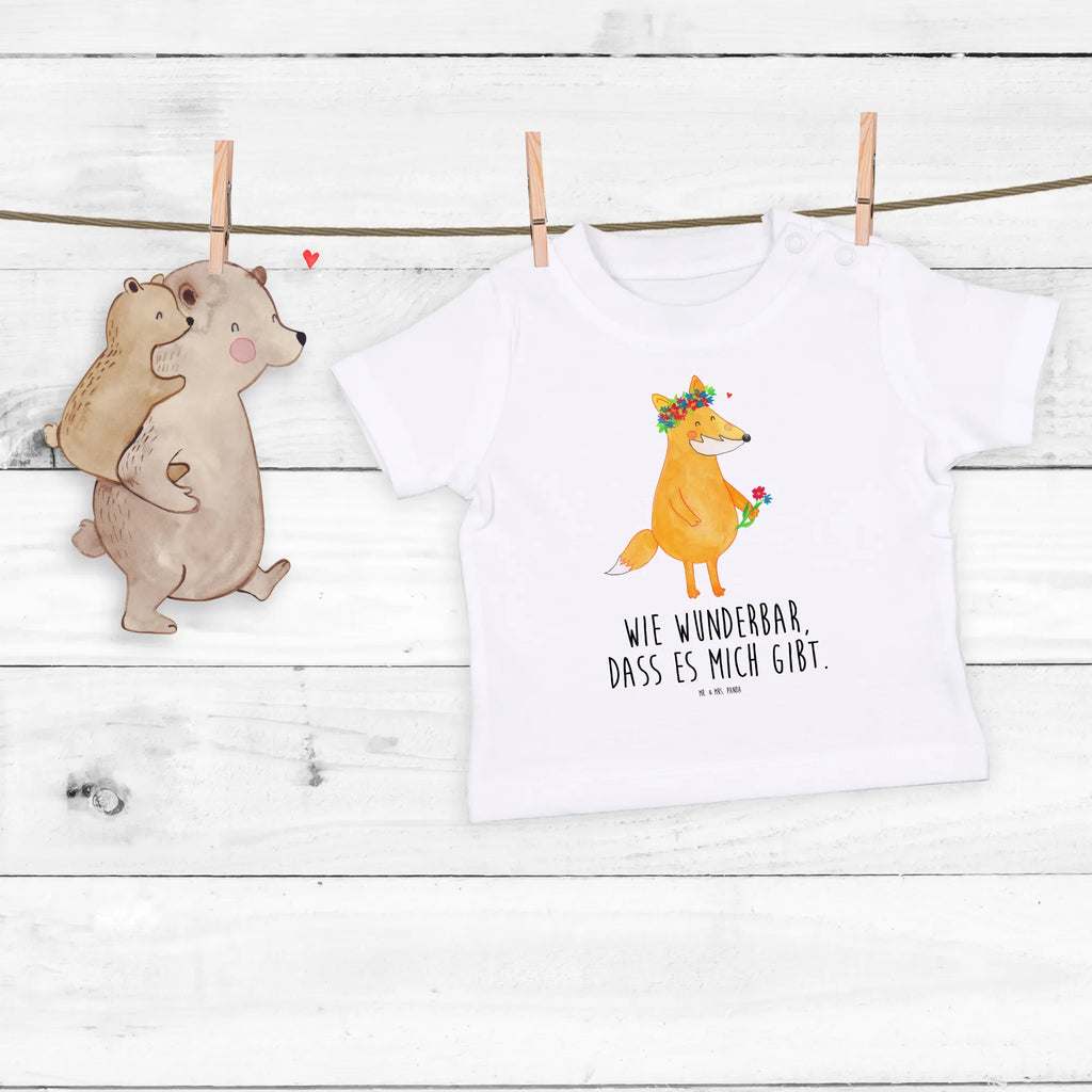 Organic Baby Shirt Fuchs Blumen Baby T-Shirt, Jungen Baby T-Shirt, Mädchen Baby T-Shirt, Shirt, Fuchs, Füchse, Fox, Liebe, Freundin, Fuchsmädchen, Blumenmädchen, Freundinnen, Liebesbeweis, Blume, Blumen, Motivation, Freude, ich, mich, Selbstliebe