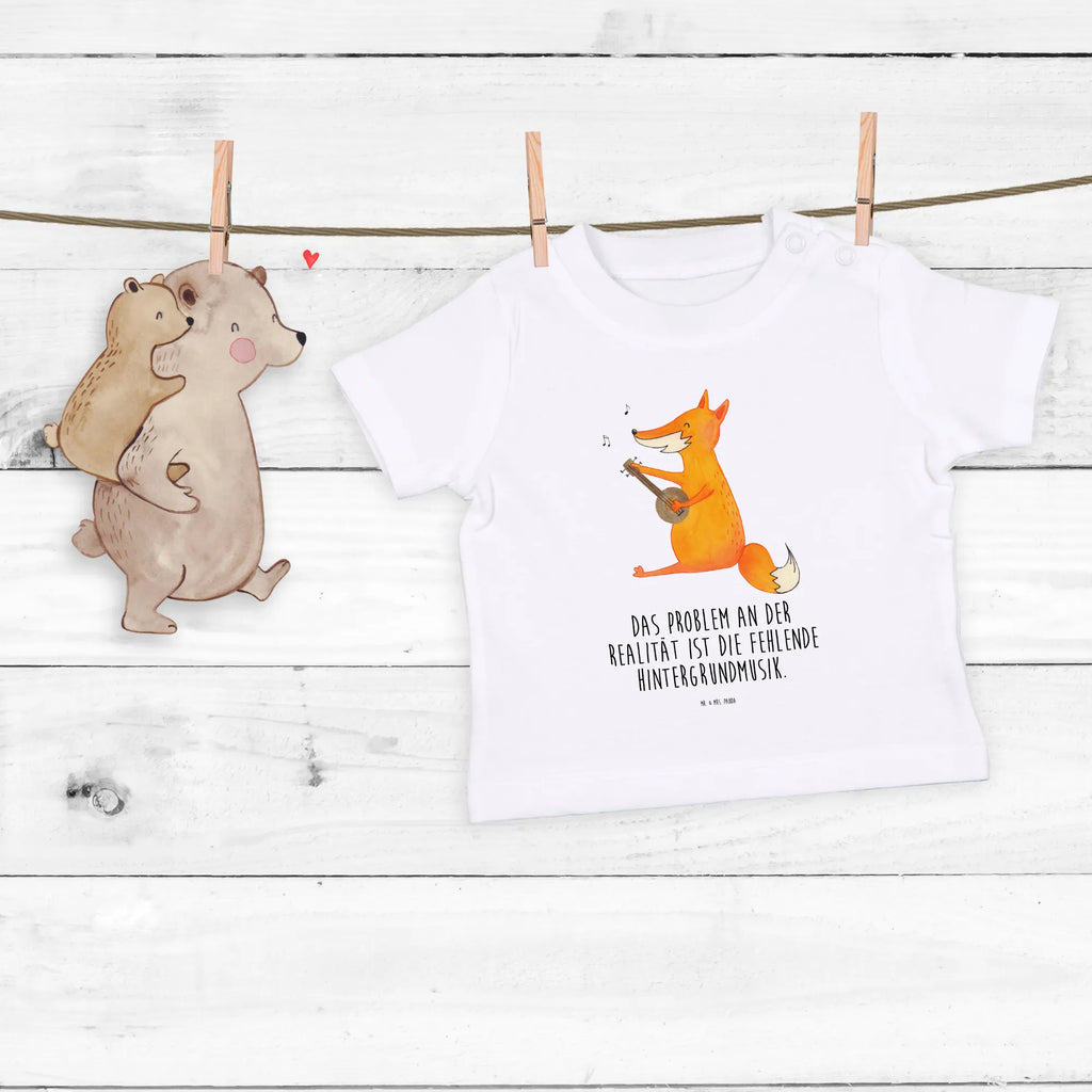 Organic Baby Shirt Fuchs Gitarre Baby T-Shirt, Jungen Baby T-Shirt, Mädchen Baby T-Shirt, Shirt, Fuchs, Füchse, Geschenk Musiker, Musik Spruch, Musikerin, Sänger, Sängerin, Gitarre