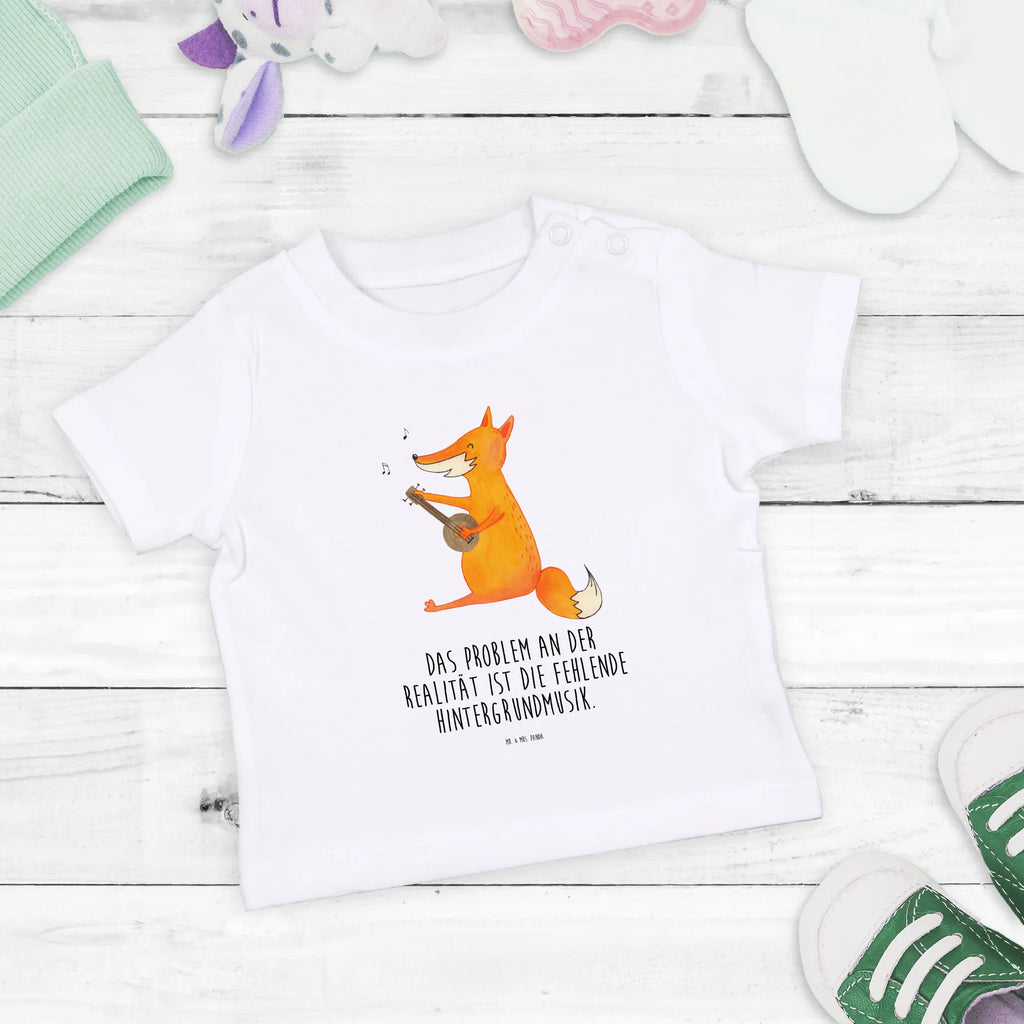 Organic Baby Shirt Fuchs Gitarre Baby T-Shirt, Jungen Baby T-Shirt, Mädchen Baby T-Shirt, Shirt, Fuchs, Füchse, Geschenk Musiker, Musik Spruch, Musikerin, Sänger, Sängerin, Gitarre