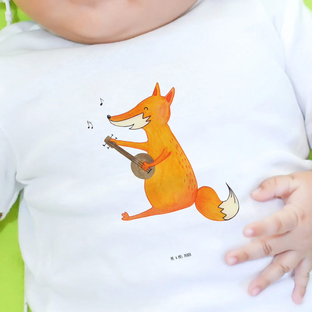 Organic Baby Shirt Fuchs Gitarre Baby T-Shirt, Jungen Baby T-Shirt, Mädchen Baby T-Shirt, Shirt, Fuchs, Füchse, Geschenk Musiker, Musik Spruch, Musikerin, Sänger, Sängerin, Gitarre