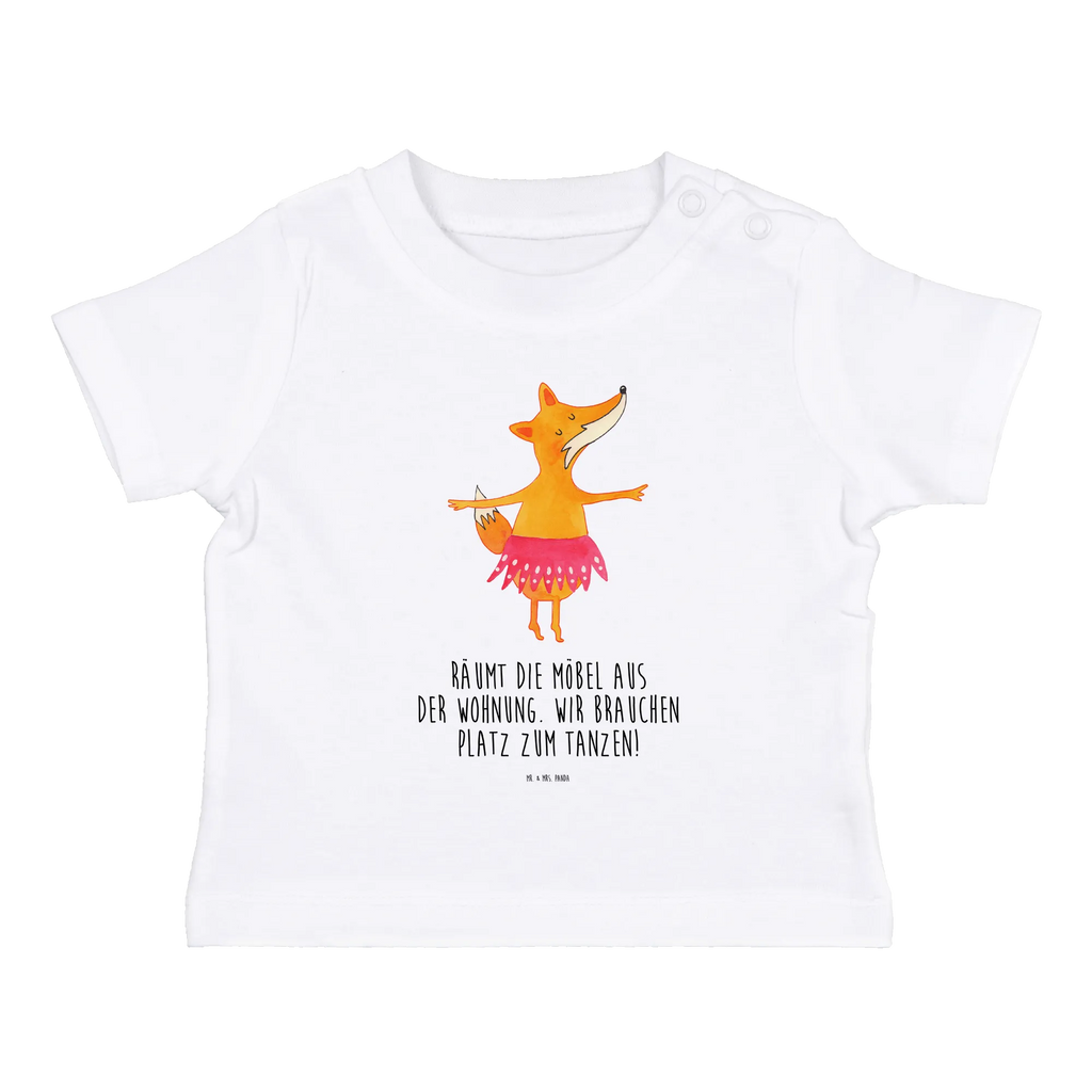 Organic Baby Shirt Fuchs Ballerina Baby T-Shirt, Jungen Baby T-Shirt, Mädchen Baby T-Shirt, Shirt, Fuchs, Fuchs Spruch, Füchse, Füchsin, Ballerina, Ballett, Tänzerin, Tanzen, Party, Einladung, Geburtstag