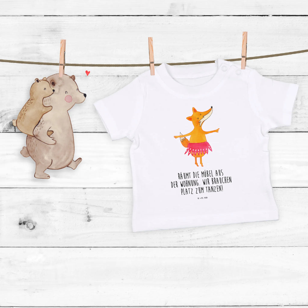 Organic Baby Shirt Fuchs Ballerina Baby T-Shirt, Jungen Baby T-Shirt, Mädchen Baby T-Shirt, Shirt, Fuchs, Fuchs Spruch, Füchse, Füchsin, Ballerina, Ballett, Tänzerin, Tanzen, Party, Einladung, Geburtstag