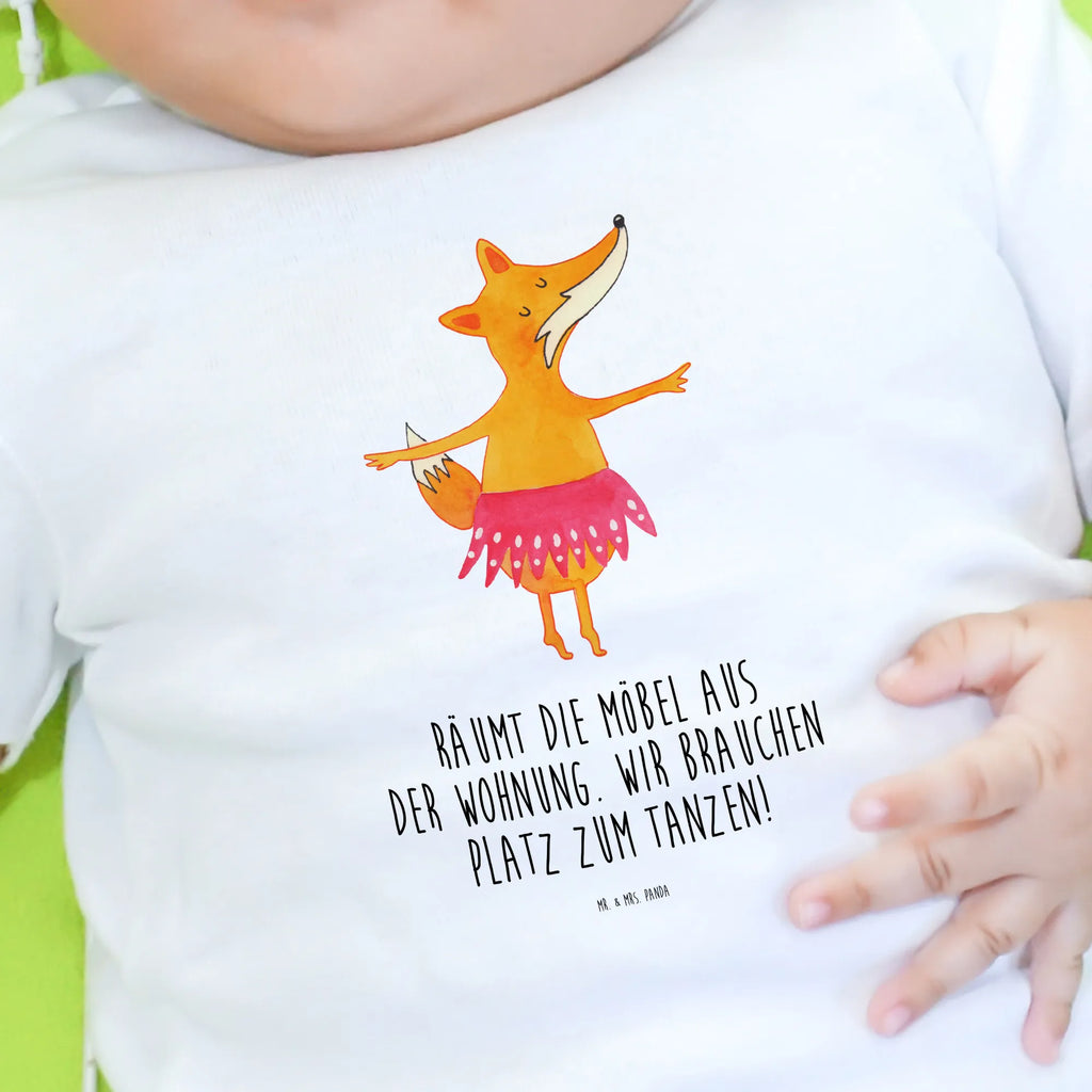 Organic Baby Shirt Fuchs Ballerina Baby T-Shirt, Jungen Baby T-Shirt, Mädchen Baby T-Shirt, Shirt, Fuchs, Fuchs Spruch, Füchse, Füchsin, Ballerina, Ballett, Tänzerin, Tanzen, Party, Einladung, Geburtstag