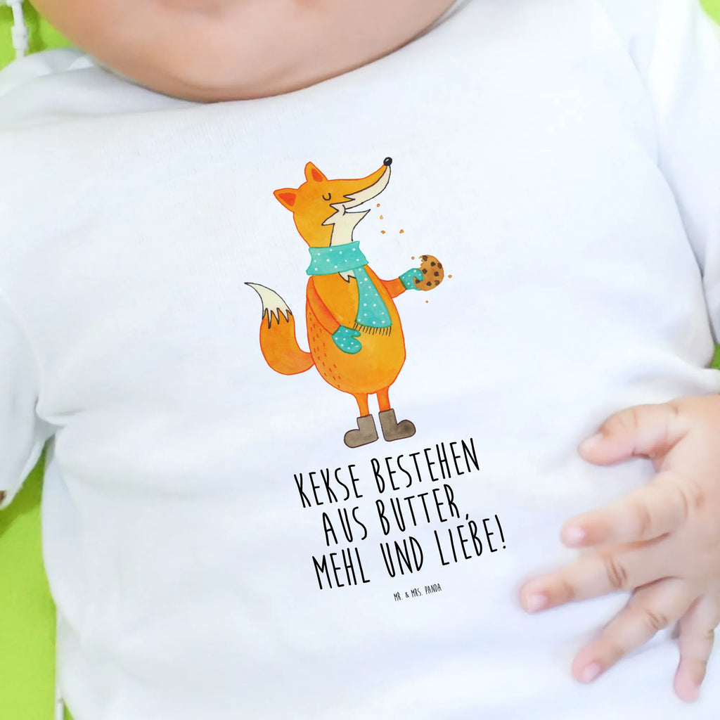 Organic Baby Shirt Fuchs Keks Baby T-Shirt, Jungen Baby T-Shirt, Mädchen Baby T-Shirt, Shirt, Fuchs, Füchse, Backen Spruch, Kekse, Winter, Weihnachtszeit, Plätzchen, Liebe, Küche Deko