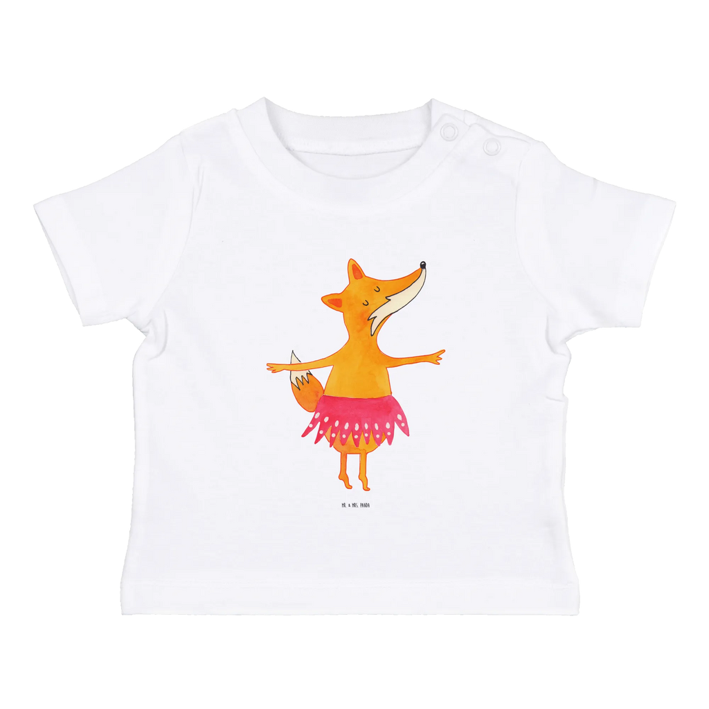 Organic Baby Shirt Fuchs Ballerina Baby T-Shirt, Jungen Baby T-Shirt, Mädchen Baby T-Shirt, Shirt, Fuchs, Fuchs Spruch, Füchse, Füchsin, Ballerina, Ballett, Tänzerin, Tanzen, Party, Einladung, Geburtstag