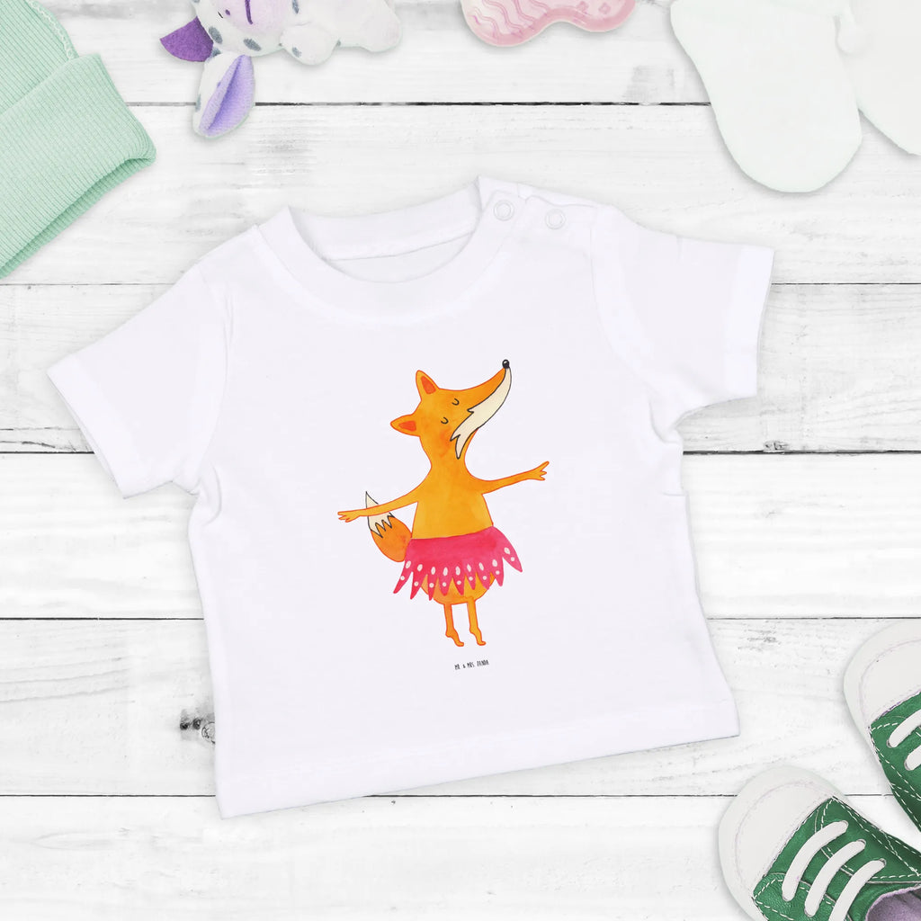 Organic Baby Shirt Fuchs Ballerina Baby T-Shirt, Jungen Baby T-Shirt, Mädchen Baby T-Shirt, Shirt, Fuchs, Fuchs Spruch, Füchse, Füchsin, Ballerina, Ballett, Tänzerin, Tanzen, Party, Einladung, Geburtstag