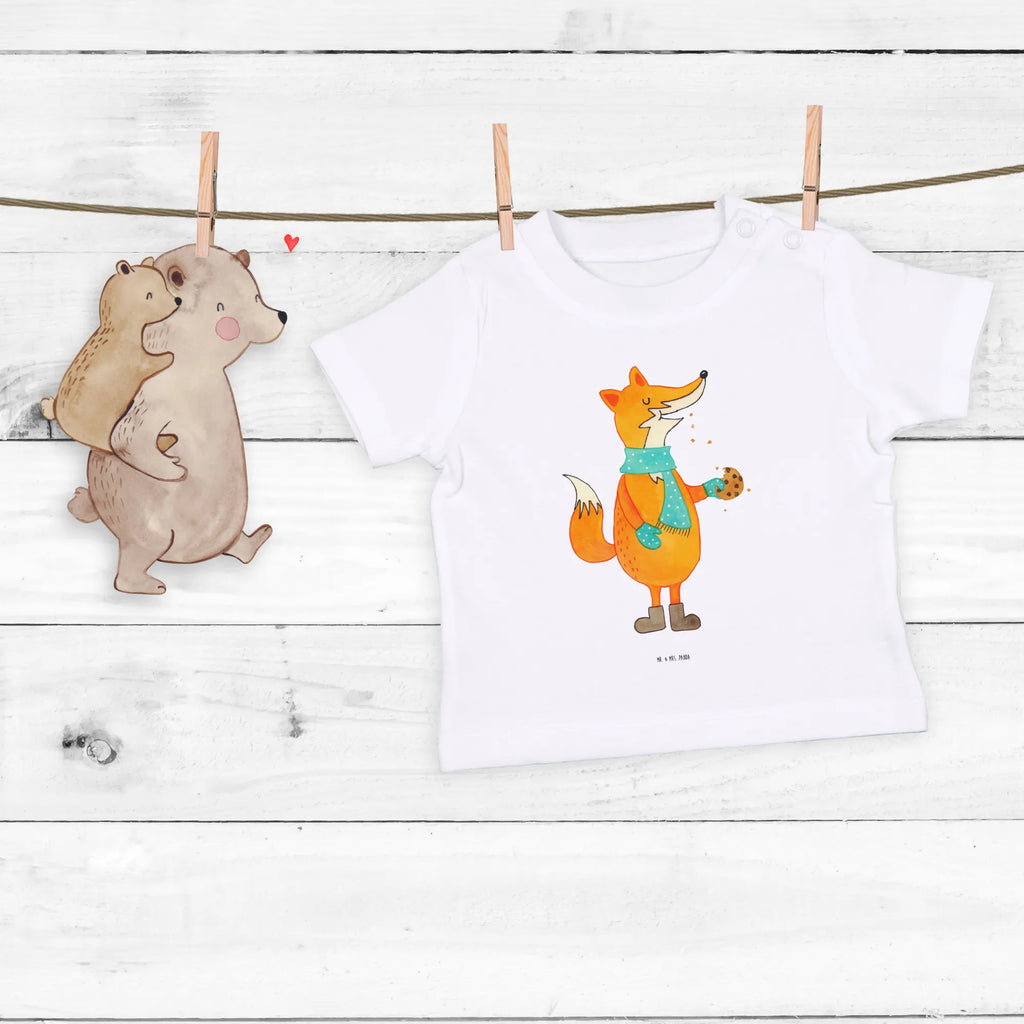 Organic Baby Shirt Fuchs Keks Baby T-Shirt, Jungen Baby T-Shirt, Mädchen Baby T-Shirt, Shirt, Fuchs, Füchse, Backen Spruch, Kekse, Winter, Weihnachtszeit, Plätzchen, Liebe, Küche Deko