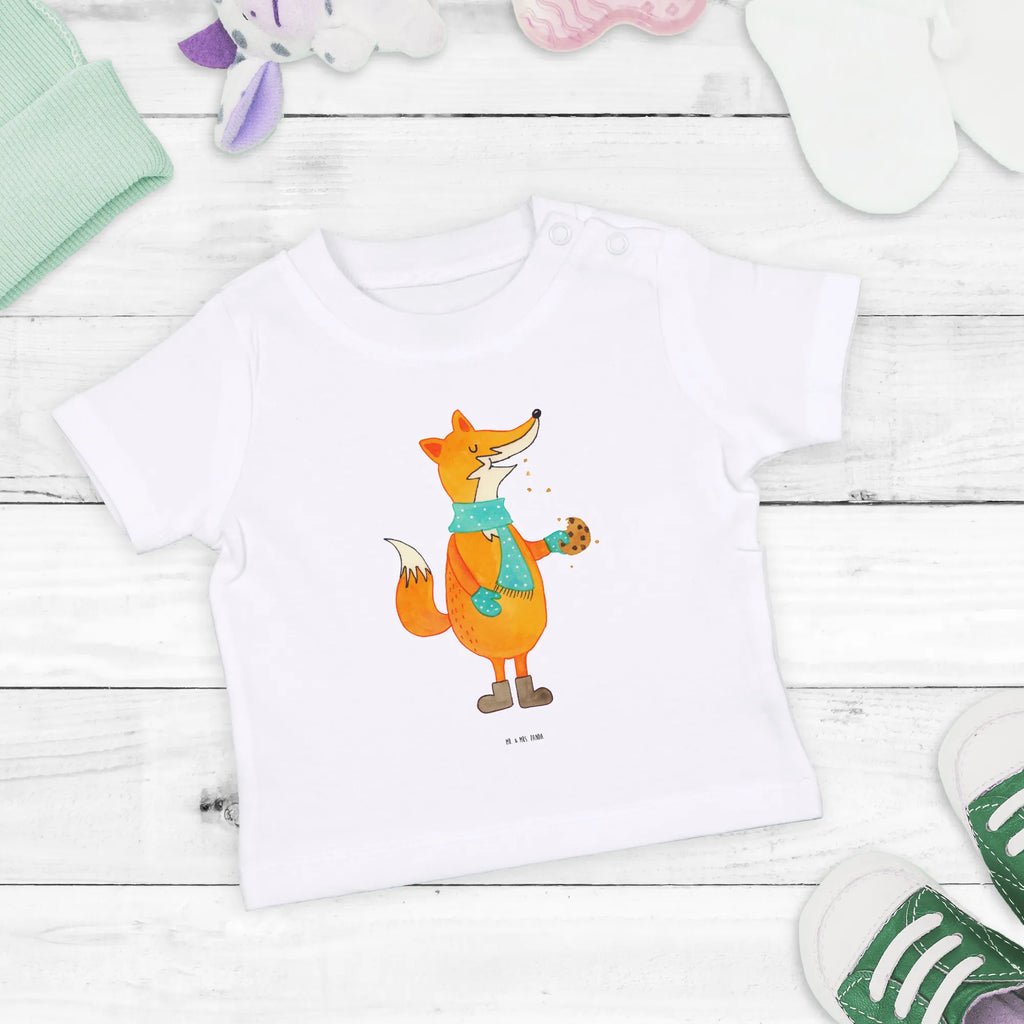 Organic Baby Shirt Fuchs Keks Baby T-Shirt, Jungen Baby T-Shirt, Mädchen Baby T-Shirt, Shirt, Fuchs, Füchse, Backen Spruch, Kekse, Winter, Weihnachtszeit, Plätzchen, Liebe, Küche Deko