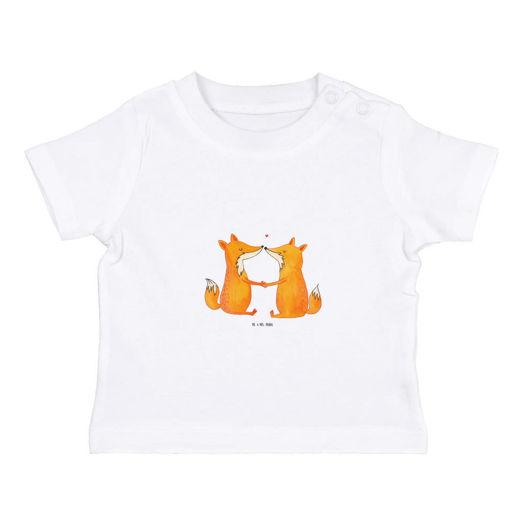 Organic Baby Shirt Füchse Liebe Baby T-Shirt, Jungen Baby T-Shirt, Mädchen Baby T-Shirt, Shirt, Fuchs, Füchse, Fox, Liebe, Liebespaar, Paar, Partner, Freundin, Freund, Ehe, Verlobte, Ehemann, Ehefrau, Liebesbeweis