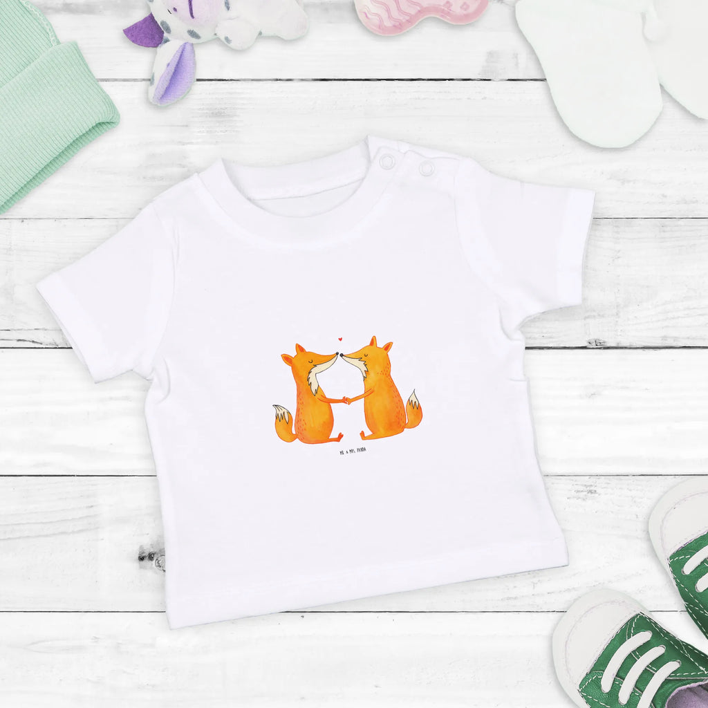 Organic Baby Shirt Füchse Liebe Baby T-Shirt, Jungen Baby T-Shirt, Mädchen Baby T-Shirt, Shirt, Fuchs, Füchse, Fox, Liebe, Liebespaar, Paar, Partner, Freundin, Freund, Ehe, Verlobte, Ehemann, Ehefrau, Liebesbeweis