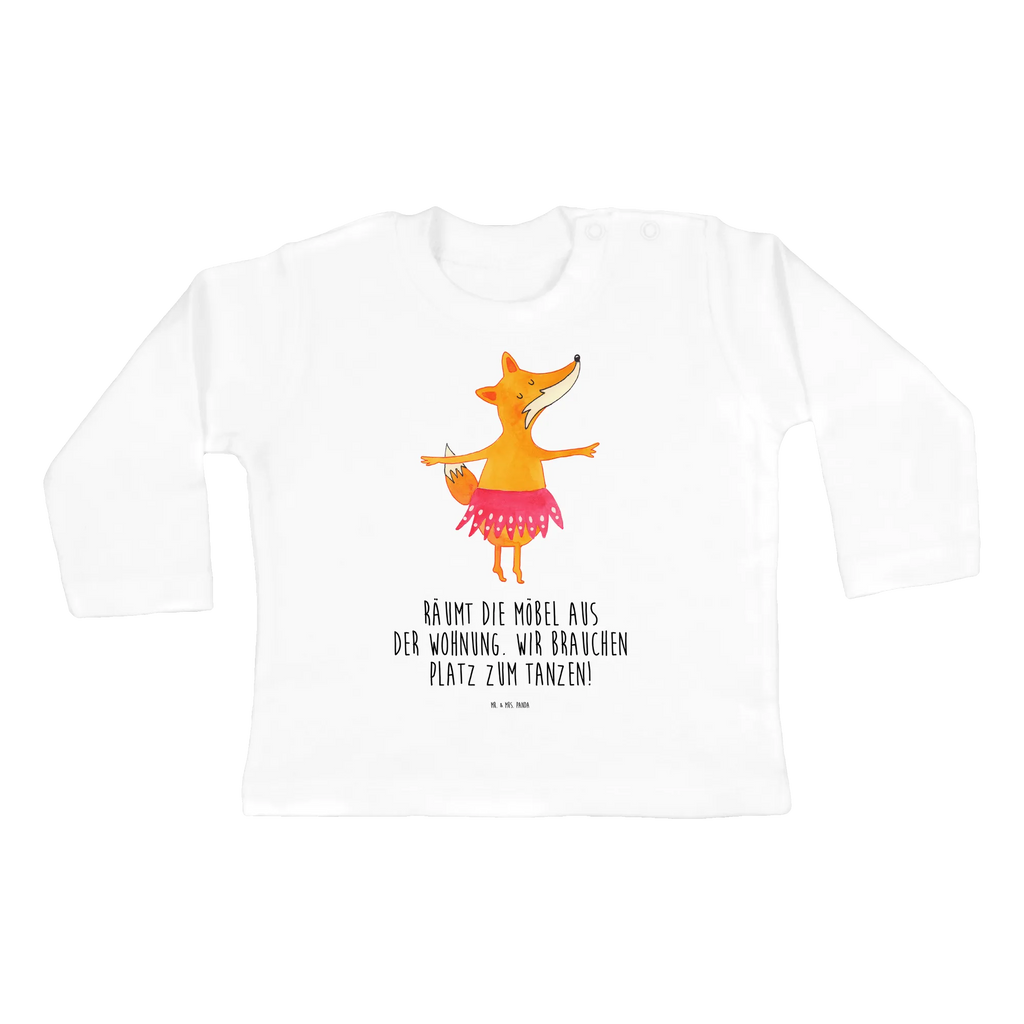 Baby Longsleeve Fuchs Ballerina Mädchen, Jungen, Baby, Langarm, Bio, Kleidung, Fuchs, Fuchs Spruch, Füchse, Füchsin, Ballerina, Ballett, Tänzerin, Tanzen, Party, Einladung, Geburtstag