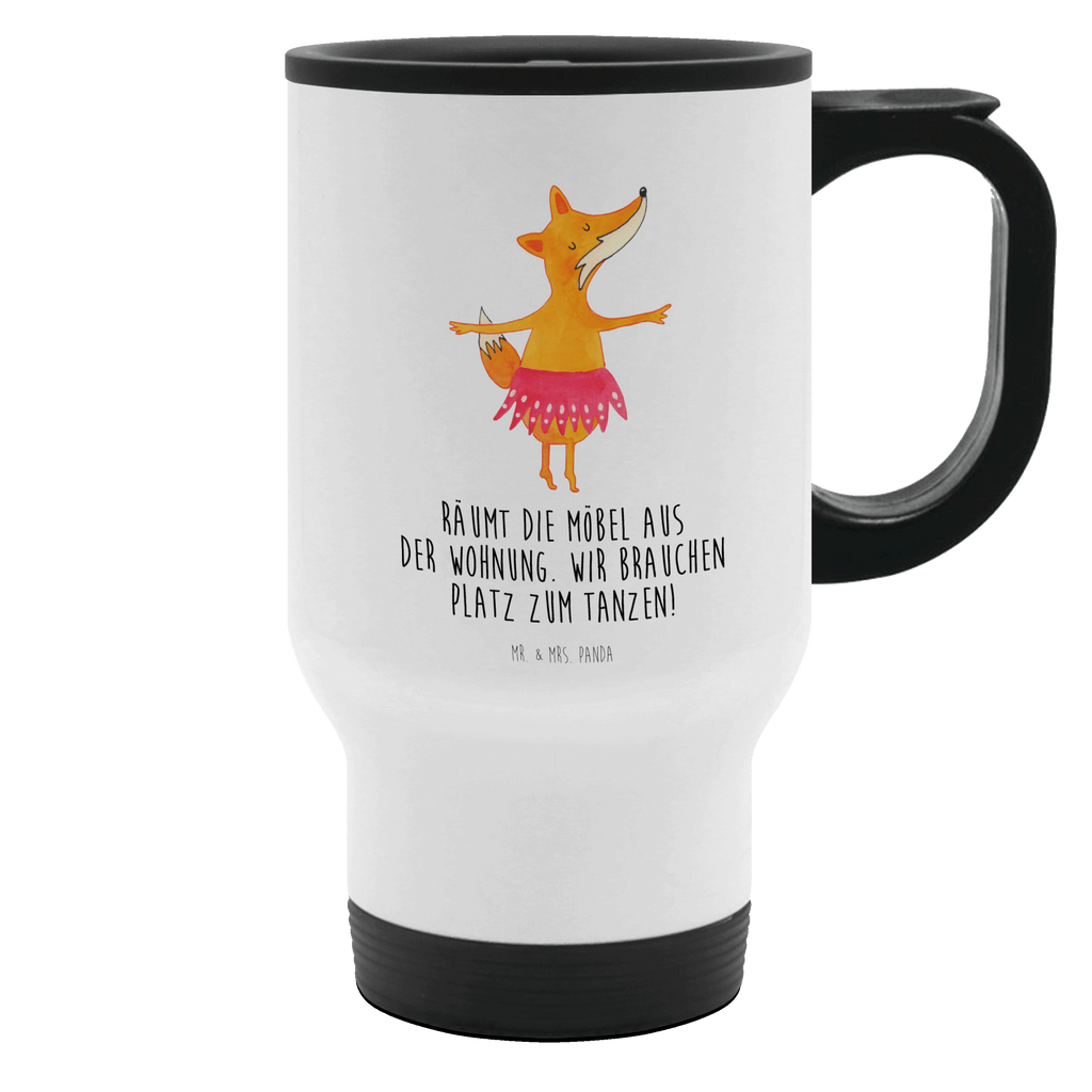 Thermobecher Fuchs Ballerina Thermobecher, To Go Becher, Thermotasse, Kaffeebecher, Isolierbecher, Thermobecher To Go, Warmhaltetasse, Edelstahlbecher, Reisebecher, Tasse mit Deckel, Thermobecher für 400 ml, Kaffeetasse zum Mitnehmen, Tasse zum Mitnehmen, Spülmaschinenfest, Fuchs, Fuchs Spruch, Füchse, Füchsin, Ballerina, Ballett, Tänzerin, Tanzen, Party, Einladung, Geburtstag