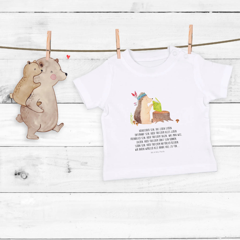 Organic Baby Shirt Igel Federschmuck Baby T-Shirt, Jungen Baby T-Shirt, Mädchen Baby T-Shirt, Shirt, Waldtiere, Tiere, Igel, Indianer, Abenteuer, Lagerfeuer, Camping