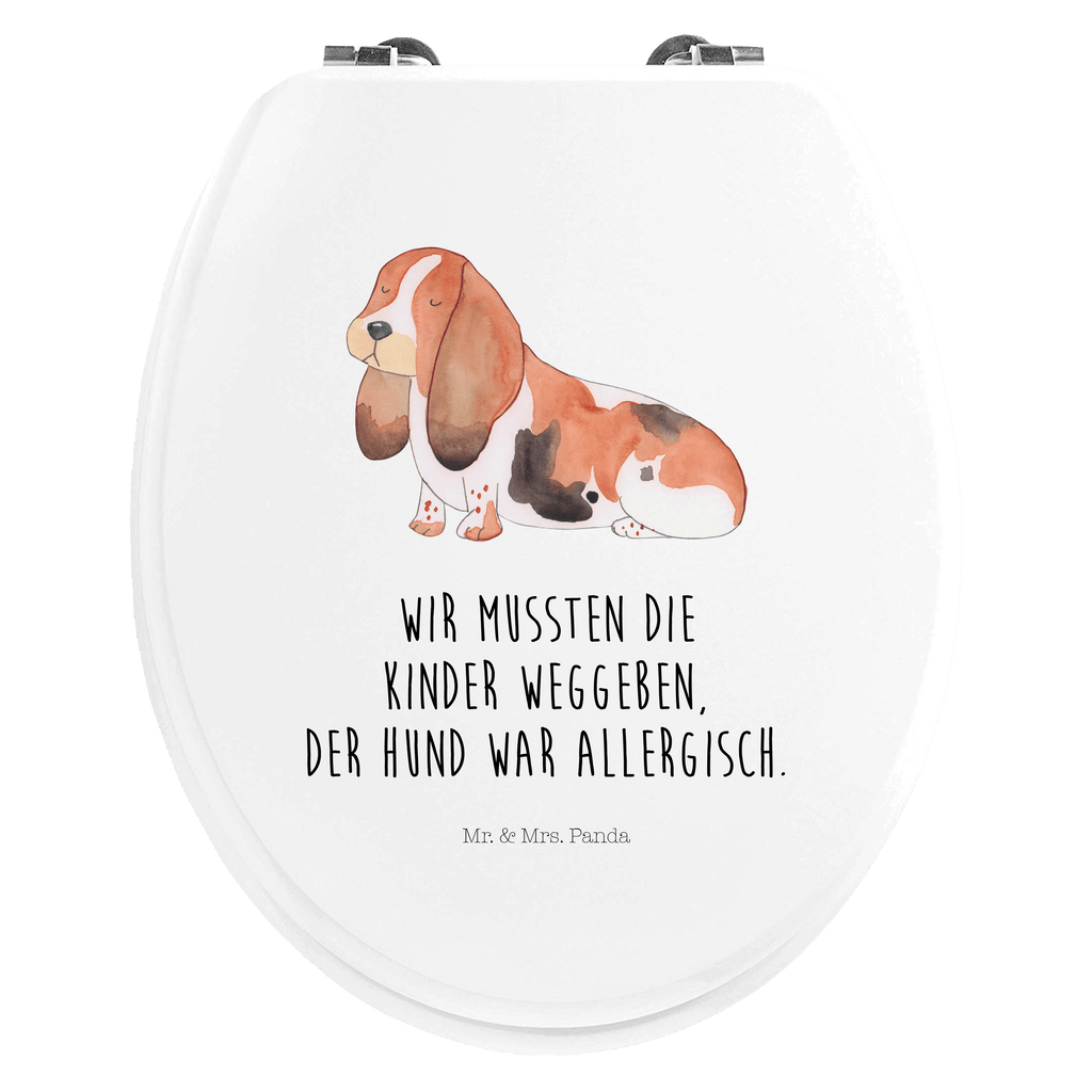 Motiv WC Sitz Hund Basset Hound Klobrille, Klodeckel, Toilettendeckel, WC-Sitz, Toilette, Hund, Hundemotiv, Haustier, Hunderasse, Tierliebhaber, Hundebesitzer, Sprüche, Basset Hound, Basset, Hundeliebe, kinderlos