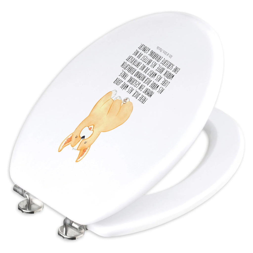 Motiv WC Sitz Corgie Klobrille, Klodeckel, Toilettendeckel, WC-Sitz, Toilette, Hund, Hundemotiv, Haustier, Hunderasse, Tierliebhaber, Hundebesitzer, Sprüche, Corgie, Welsh Corgie Pembroke, britisch, Motivation, Spruch, Hundespruch, Lebensfreude