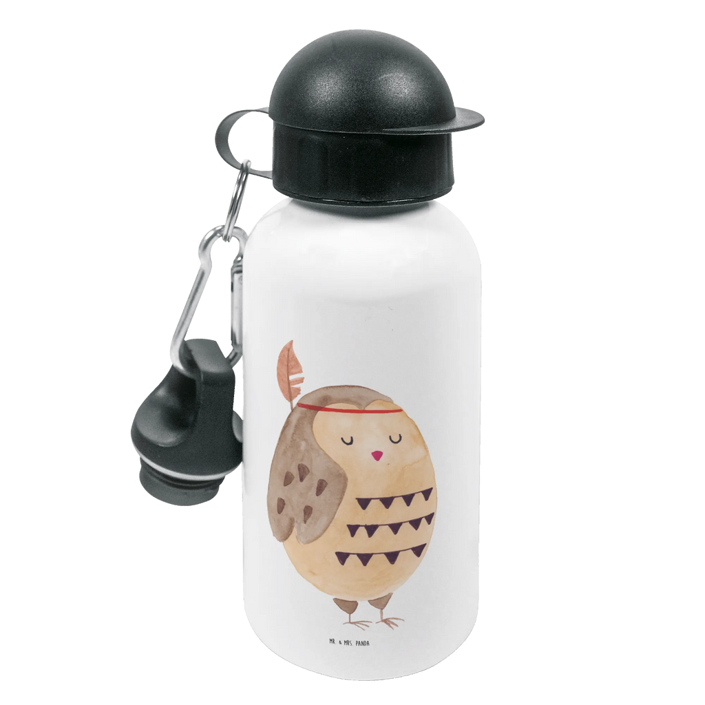 Kindertrinkflasche Eule Federschmuck Kindertrinkflasche, Kinder Trinkflasche, Trinkflasche, Flasche, Kinderflasche, Kinder, Kids, Kindergarten Flasche, Grundschule, Jungs, Mädchen, Eule, Eule Deko, Owl, Das Leben ist ein Abenteuer, Reisespruch, Federschmuck, Dekoration