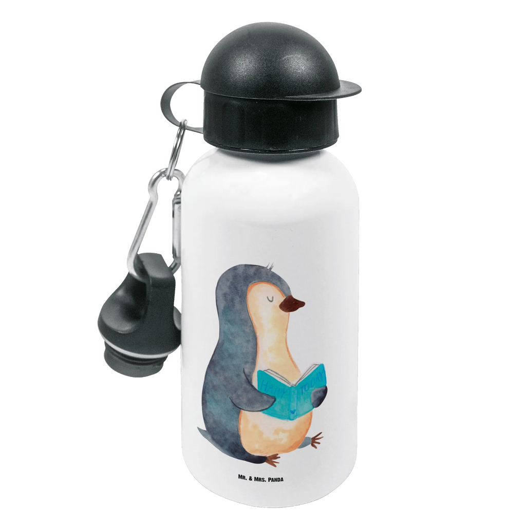 Kindertrinkflasche Pinguin Buch Kindertrinkflasche, Kinder Trinkflasche, Trinkflasche, Flasche, Kinderflasche, Kinder, Kids, Kindergarten Flasche, Grundschule, Jungs, Mädchen, Pinguin, Pinguine, Buch, Lesen, Bücherwurm, Nichtstun, Faulenzen, Ferien, Urlaub, Freizeit