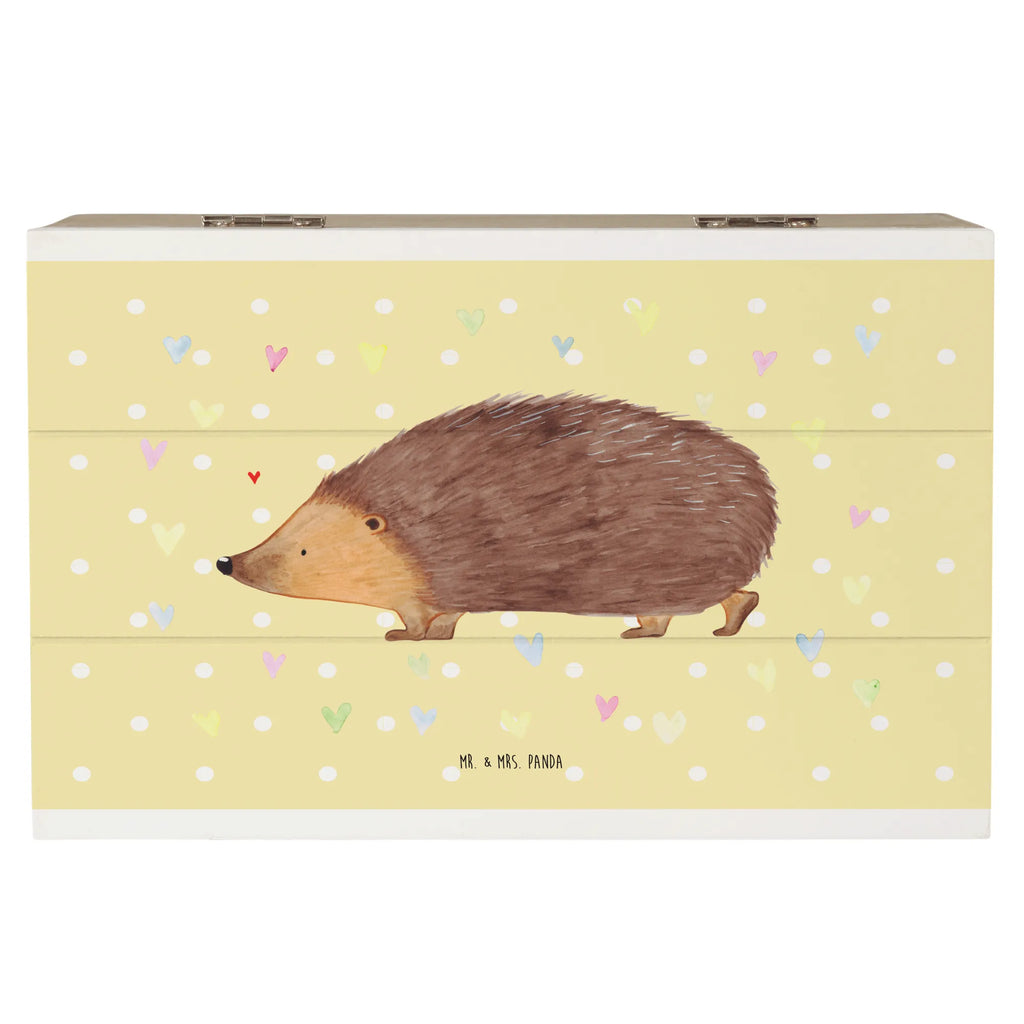 Holzkiste Igel Herzen Holzkiste, Kiste, Schatzkiste, Truhe, Schatulle, XXL, Erinnerungsbox, Erinnerungskiste, Dekokiste, Aufbewahrungsbox, Geschenkbox, Geschenkdose, Tiermotive, Gute Laune, lustige Sprüche, Tiere, Liebe, Herz, Herzen, Igel, Vertrauen, Kuss, Leben