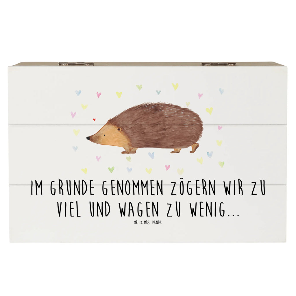 Holzkiste Igel Herzen Holzkiste, Kiste, Schatzkiste, Truhe, Schatulle, XXL, Erinnerungsbox, Erinnerungskiste, Dekokiste, Aufbewahrungsbox, Geschenkbox, Geschenkdose, Tiermotive, Gute Laune, lustige Sprüche, Tiere, Liebe, Herz, Herzen, Igel, Vertrauen, Kuss, Leben