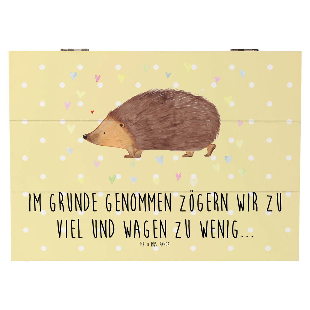 Holzkiste Igel Herzen Holzkiste, Kiste, Schatzkiste, Truhe, Schatulle, XXL, Erinnerungsbox, Erinnerungskiste, Dekokiste, Aufbewahrungsbox, Geschenkbox, Geschenkdose, Tiermotive, Gute Laune, lustige Sprüche, Tiere, Liebe, Herz, Herzen, Igel, Vertrauen, Kuss, Leben