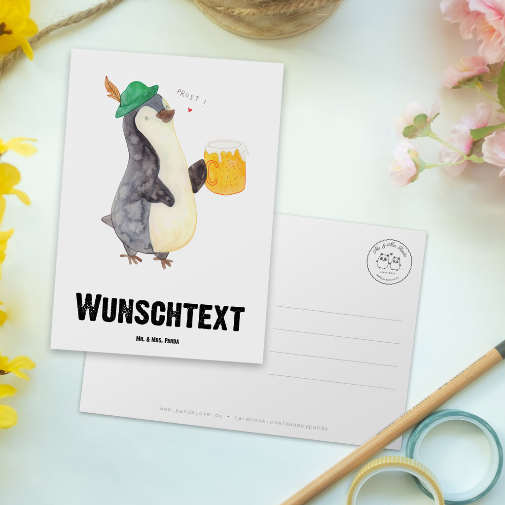 Personalisierte Postkarte Pinguin Bier Postkarte mit Namen, Postkarte bedrucken, Postkarte mit Wunschtext, Postkarte personalisierbar, Geschenkkarte mit Namen, Grußkarte mit Namen, Karte mit Namen, Einladung mit Namen, Ansichtskarte mit Namen, Geschenkkarte mit Wunschtext, Grußkarte mit Wunschtext, Karte mit Wunschtext, Einladung mit Wunschtext, Ansichtskarte mit Wunschtext, Pinguin, Pinguine, Bier, Oktoberfest