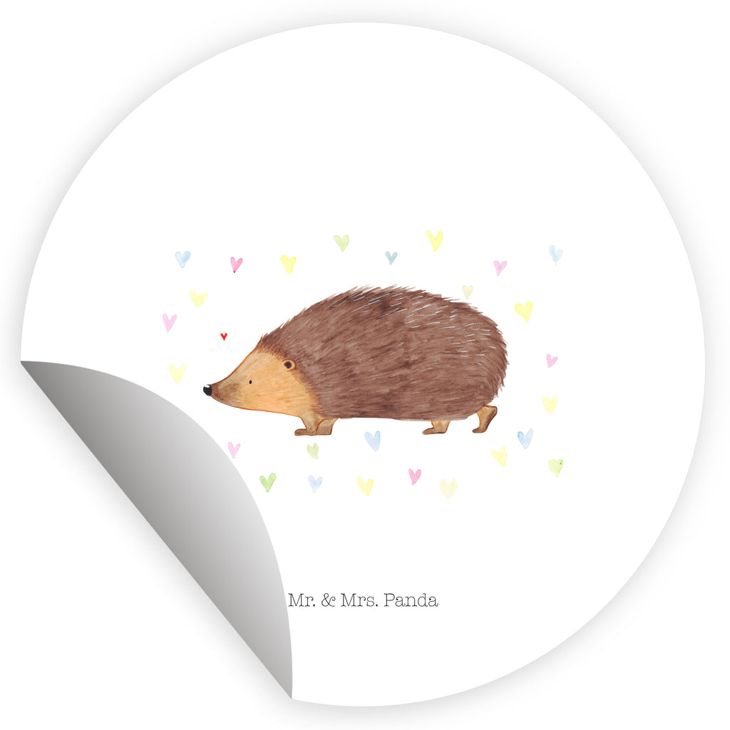 Rund Aufkleber Igel Herzen Sticker, Aufkleber, Etikett, Kinder, rund, Tiermotive, Gute Laune, lustige Sprüche, Tiere, Liebe, Herz, Herzen, Igel, Vertrauen, Kuss, Leben