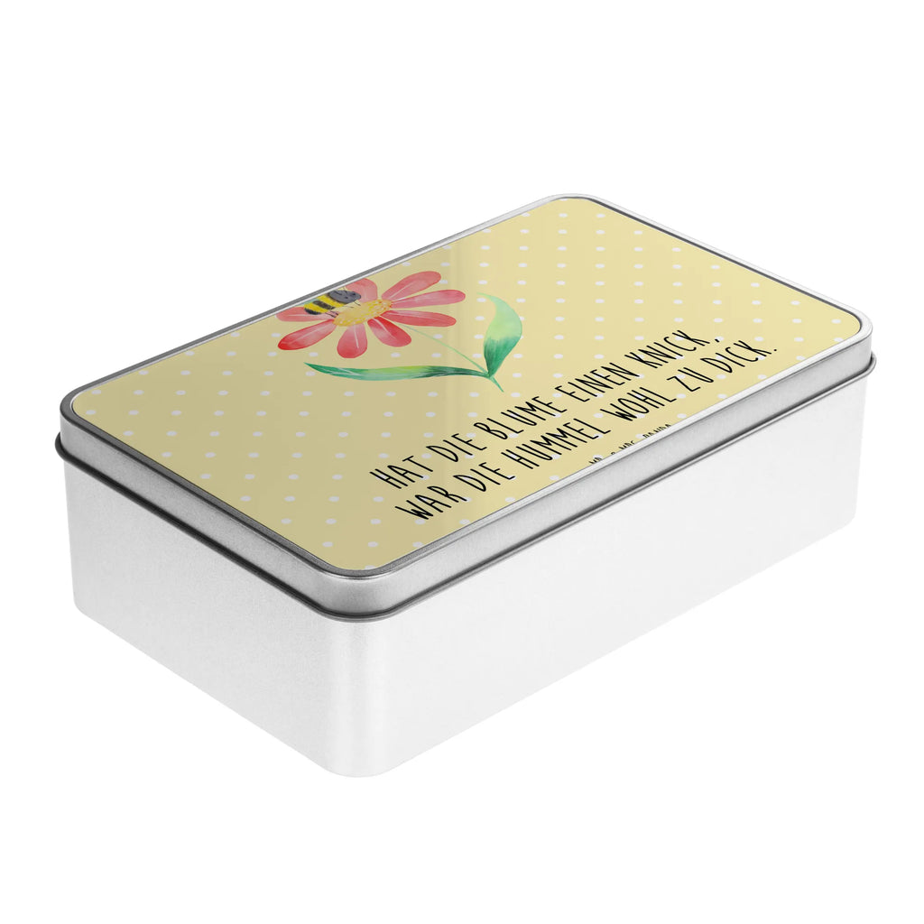 Metalldose rechteckig Hummel Blume Blechdose, Metalldose, Blechbox, Container, Keksdose, Vorratsdose, Vorratsbox, Döschen, Versperbox, Vesperdose, Aufbewahrungsdose, Aufbewahrungsbox, Aluminiumdose, Dose, Tiermotive, Gute Laune, lustige Sprüche, Tiere, Hummel, Blume, Wespe, Flauschig, Natur, Feld, Hummeln, Biene