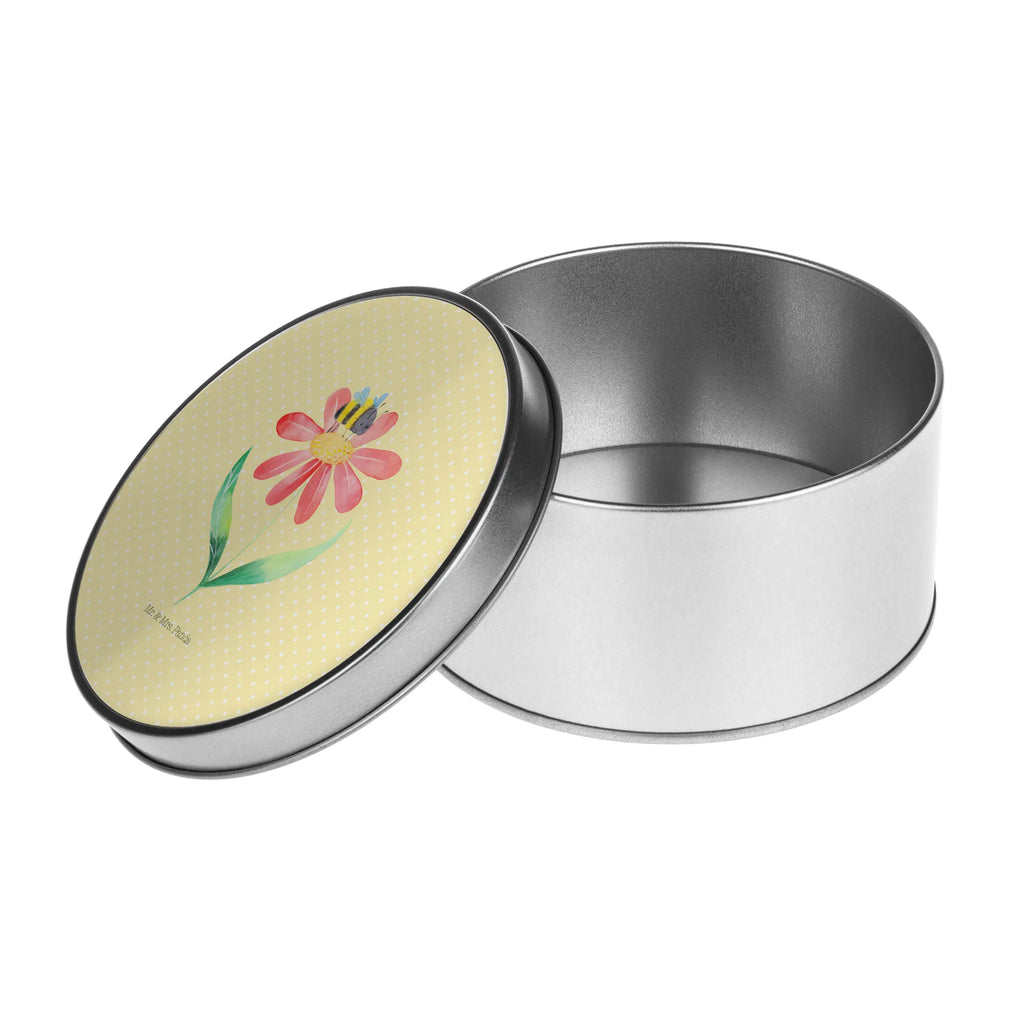 Blechdose rund Hummel Blume Metalldose, Keksdose, Dose, Vorratsdose, Geschenkbox, Lunchbox, Aufbewahrungsbox, Vorratsdosen, Metallkiste, Metallbox, Metallboxen, Aufbewahrungskiste, Geschenkkiste, Blechdosen mit Deckel, Metallkiste mit Deckel, Vorratsdosen mit Deckel, Metall Dose, Tiermotive, Gute Laune, lustige Sprüche, Tiere, Hummel, Blume, Wespe, Flauschig, Natur, Feld, Hummeln, Biene