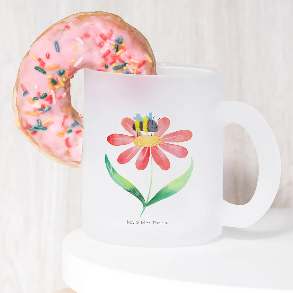 Teetasse Hummel Blume Teetasse, Teeglas, Teebecher, Tasse mit Henkel, Tasse, Glas Teetasse, Teetasse aus Glas, Tiermotive, Gute Laune, lustige Sprüche, Tiere, Hummel, Blume, Wespe, Flauschig, Natur, Feld, Hummeln, Biene